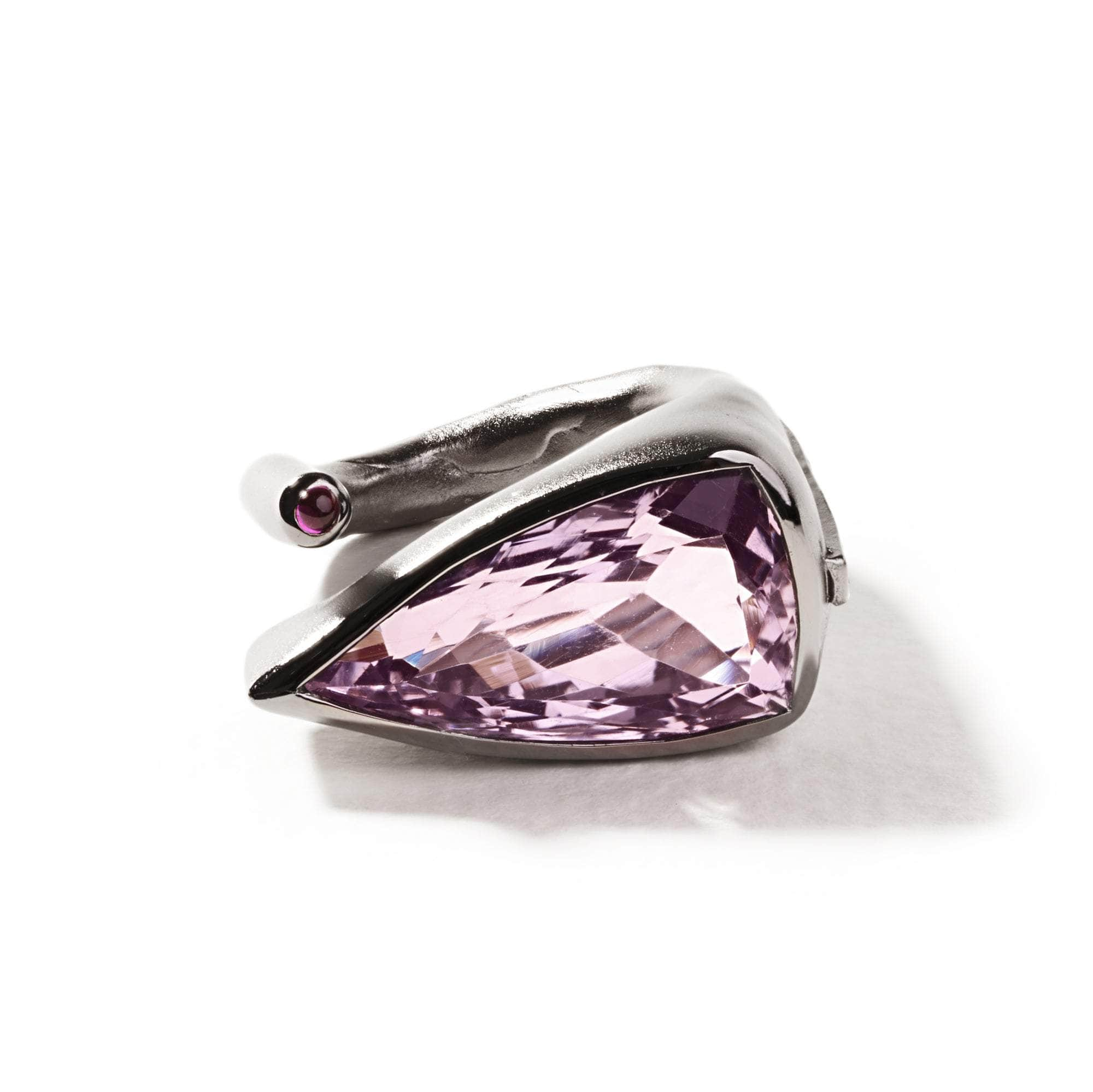 Fidel Amethyst and Rhodolite and Black Spinel Ring GERMAN KABIRSKI