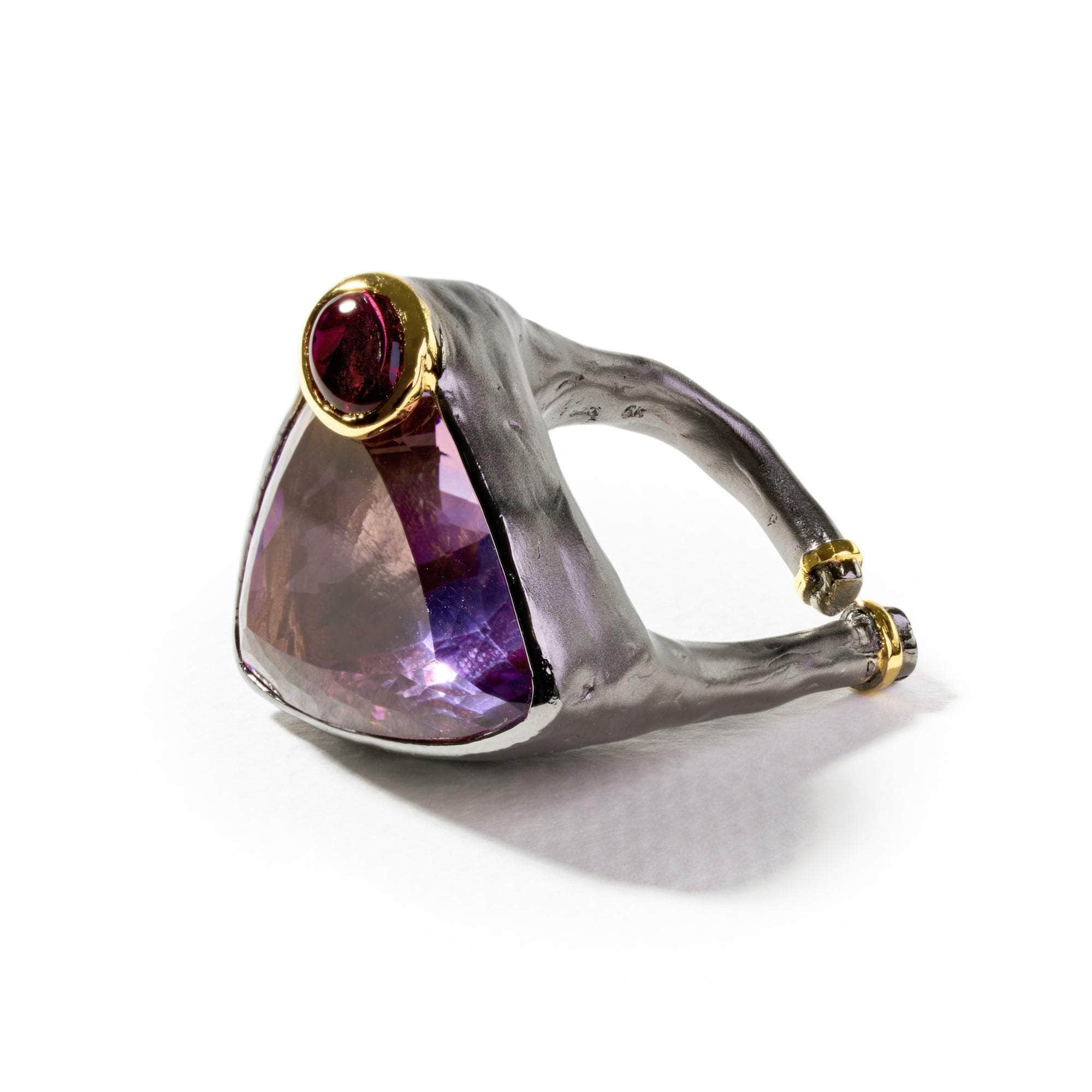 Trigg Ametrine and Pink Tourmaline and Ruby Ring GERMAN KABIRSKI