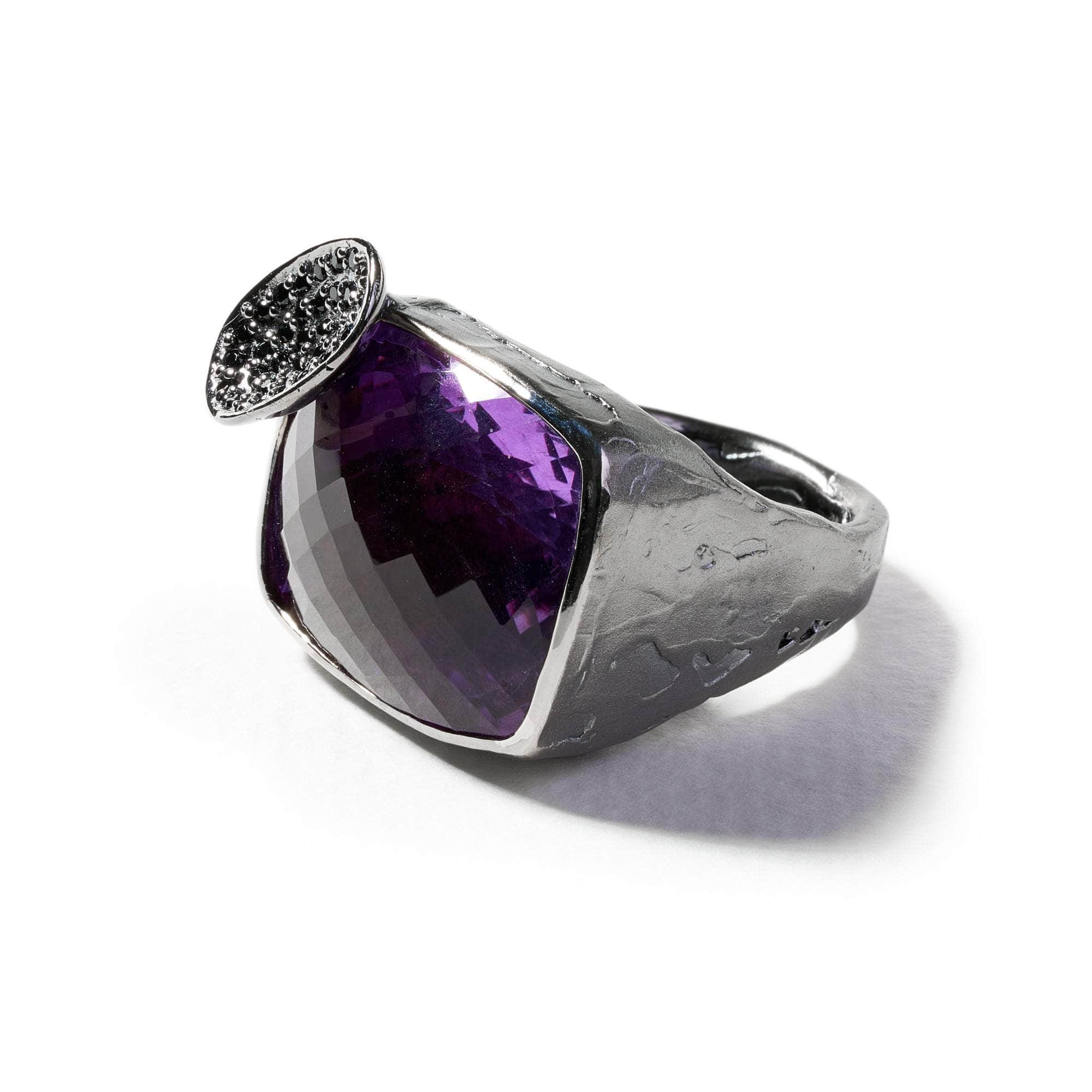 Fios Amethyst and Black Spinel Ring GERMAN KABIRSKI