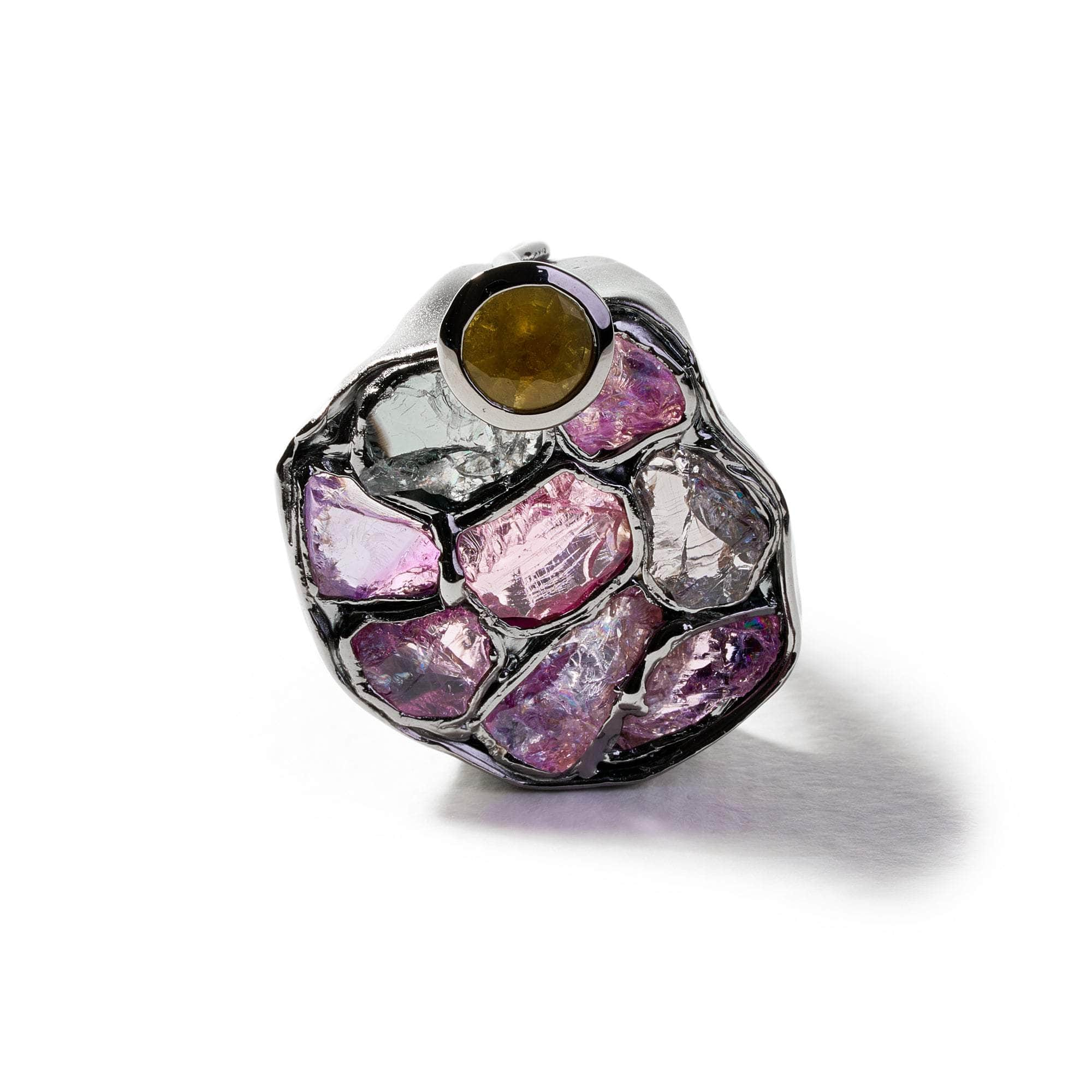 Moch Rough Pink Spinel and Yellow Sapphire Ring GERMAN KABIRSKI