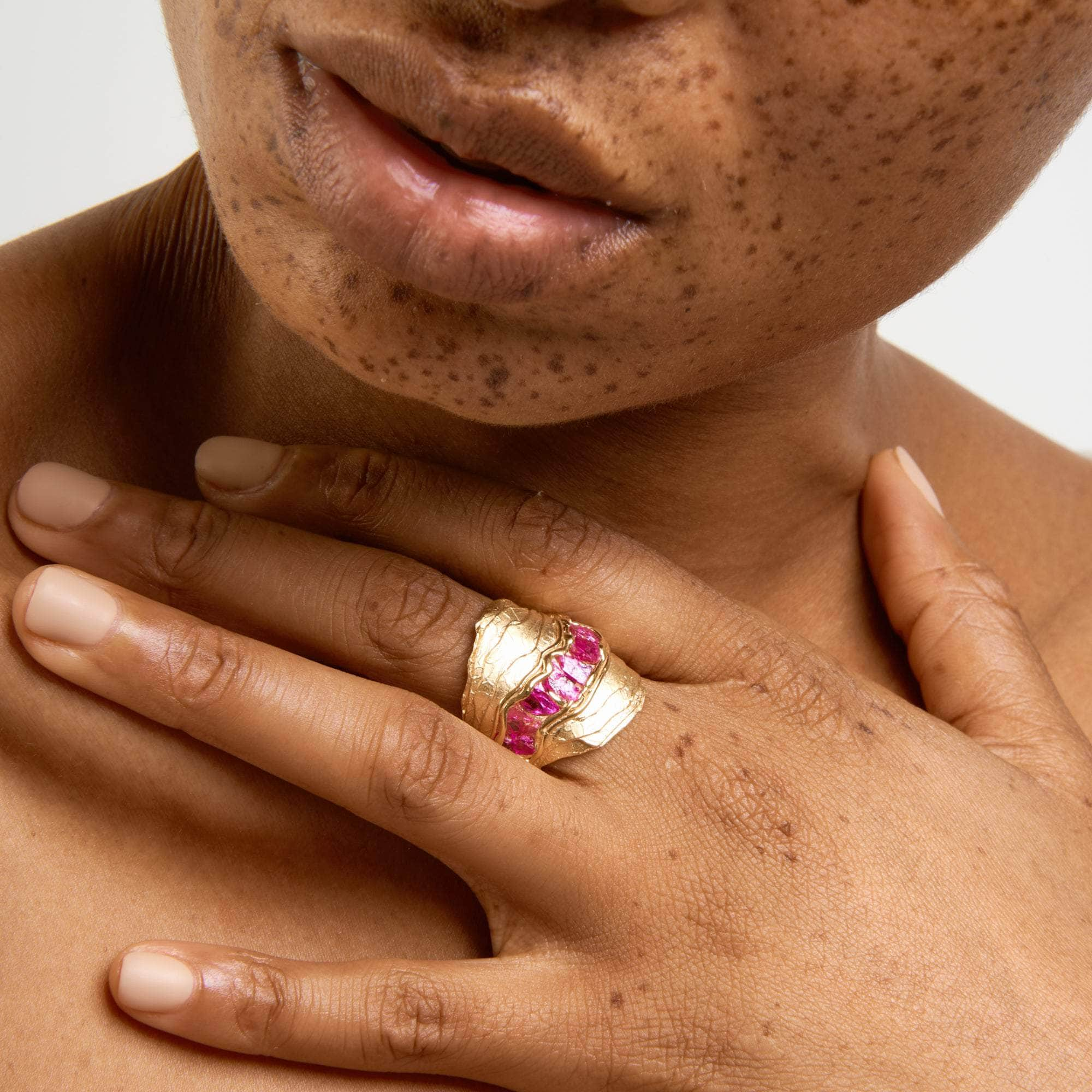 Chegeth Rough Ruby Ring GERMAN KABIRSKI