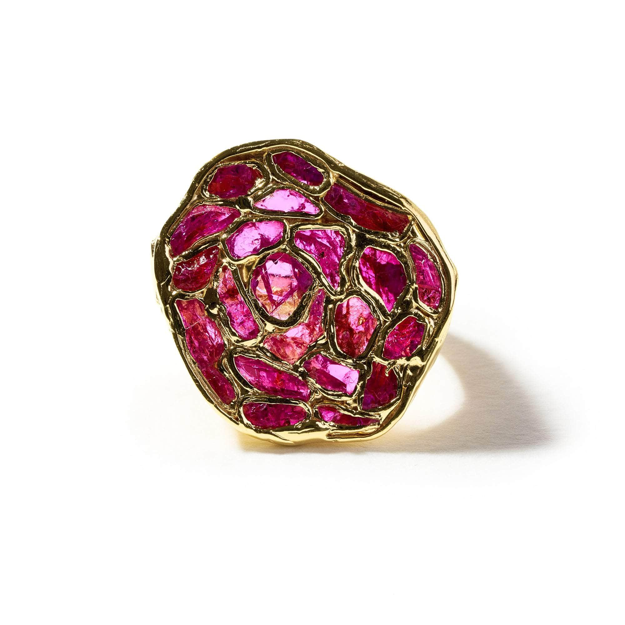 Gibl Rough Ruby and Amethyst Ring GERMAN KABIRSKI