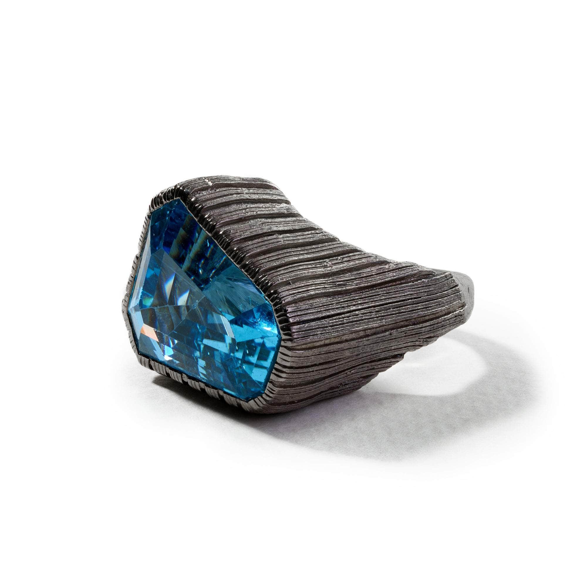 Marcet Swiss Blue Topaz and Blue Sapphire Ring GERMAN KABIRSKI