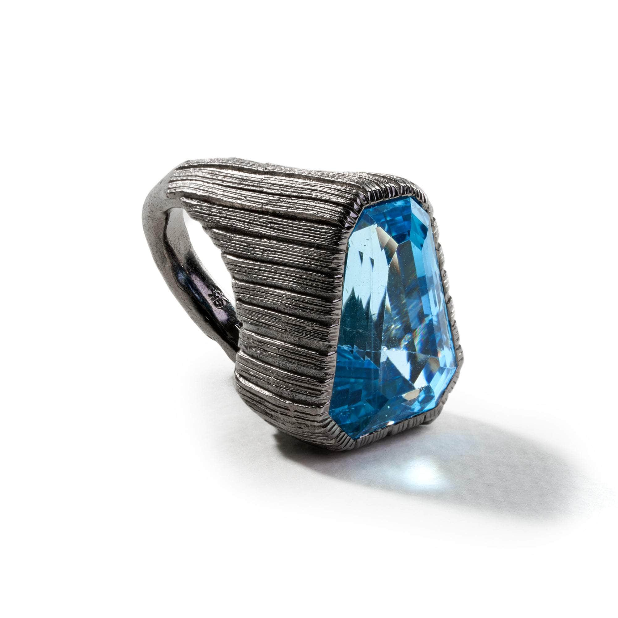 Marcet Swiss Blue Topaz and Blue Sapphire Ring GERMAN KABIRSKI