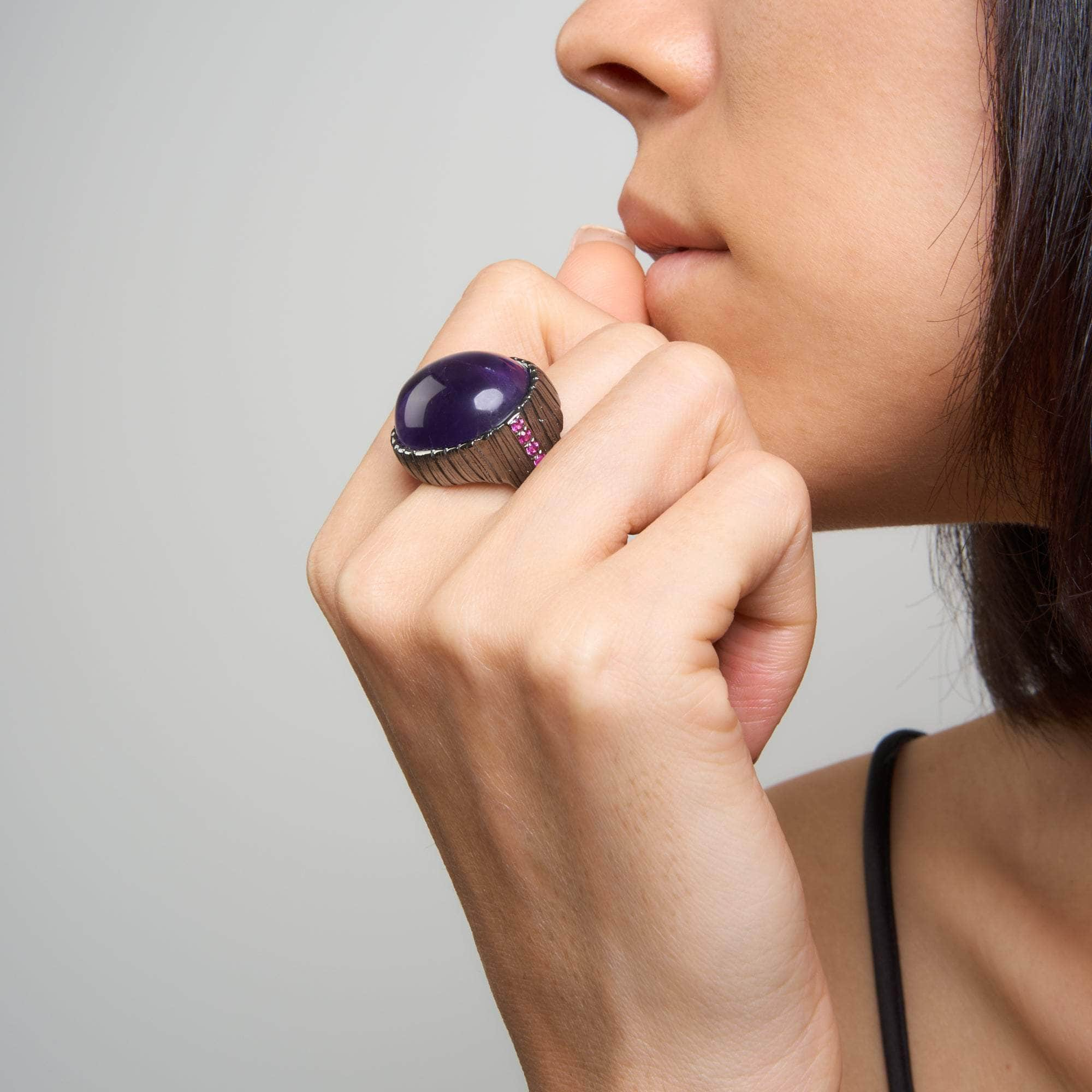 Setum Amethyst and Rhodolite Ring GERMAN KABIRSKI