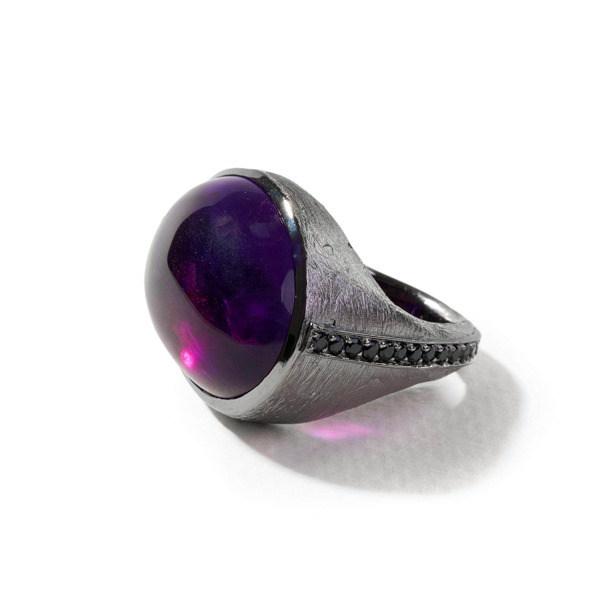 Thame Amethyst and Black Spinel Ring GERMAN KABIRSKI