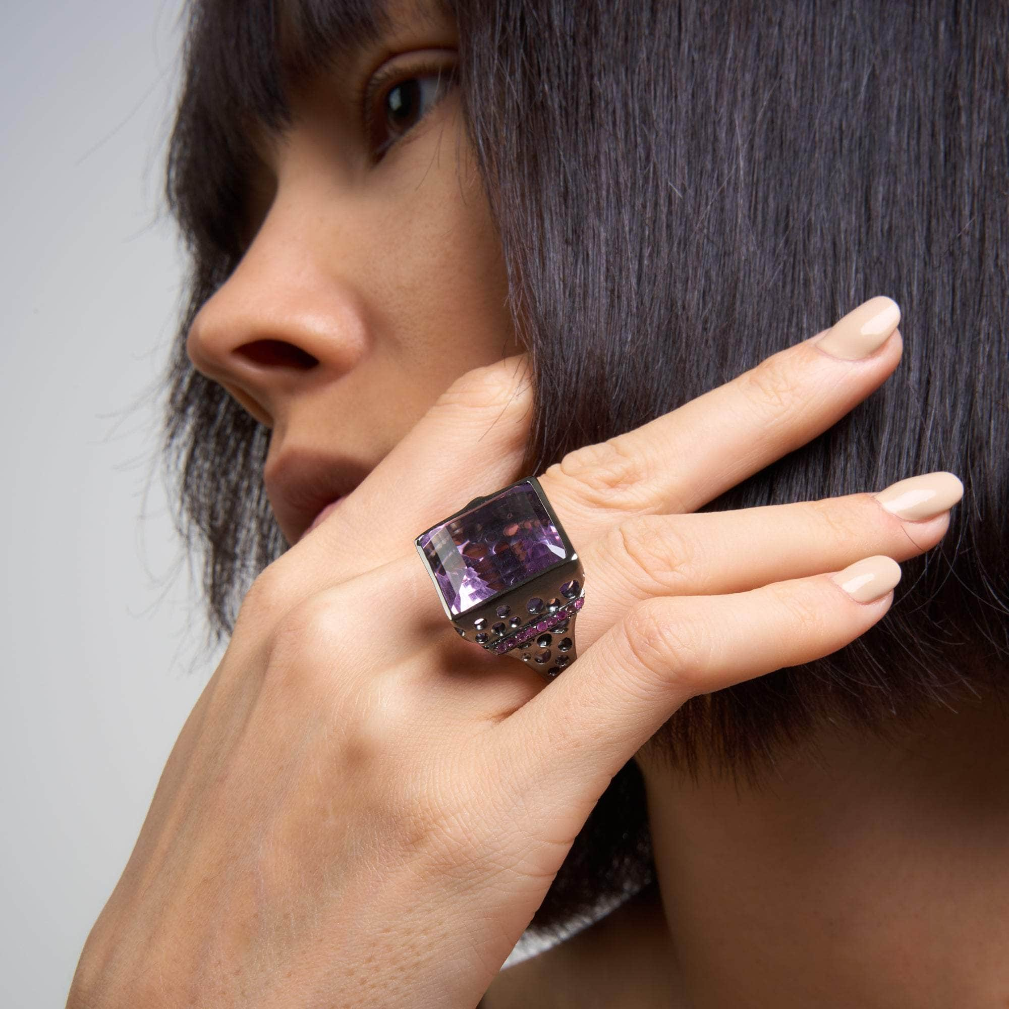 Fernis Amethyst and Pink Sapphire Ring GERMAN KABIRSKI