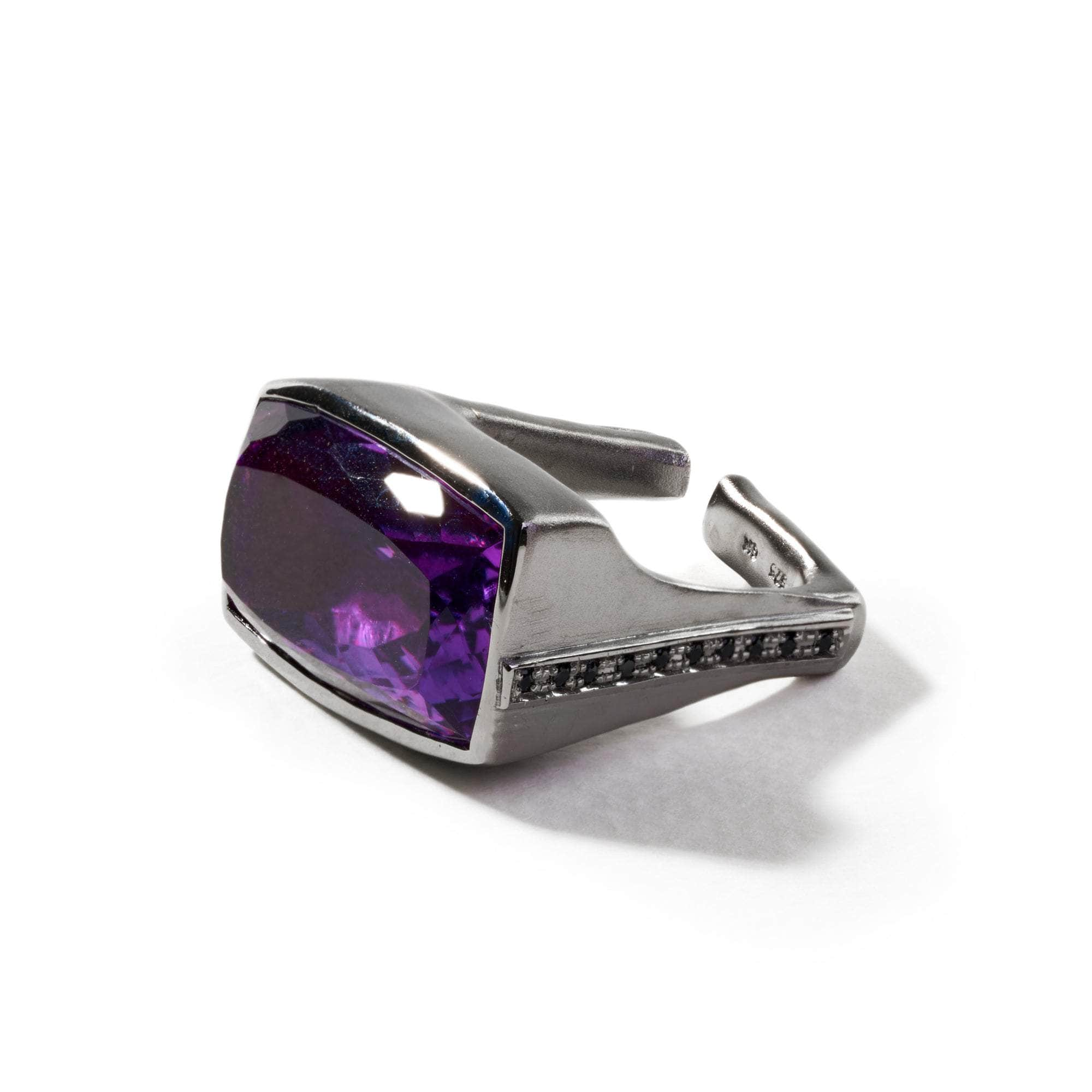 Telos Amethyst and Black Spinel Ring GERMAN KABIRSKI