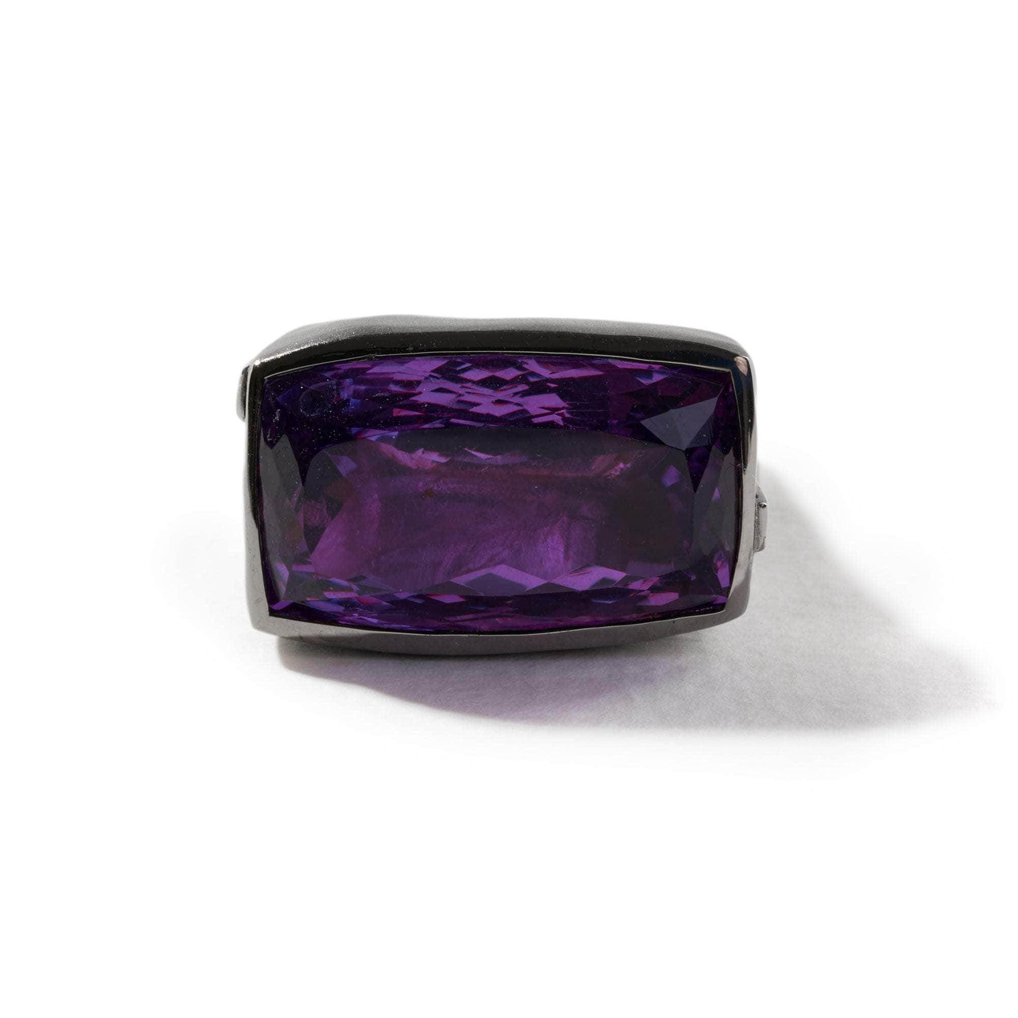 Telos Amethyst and Black Spinel Ring GERMAN KABIRSKI