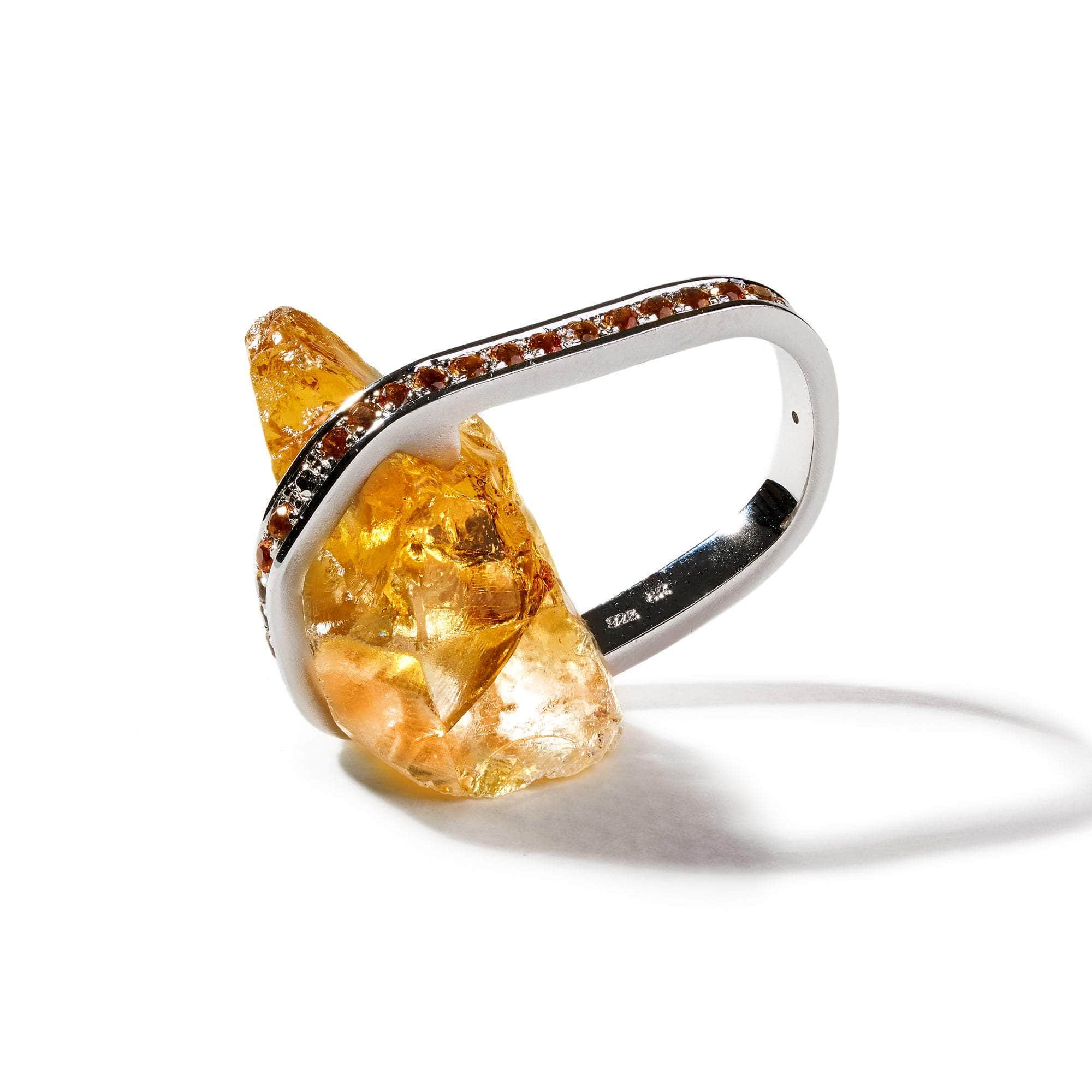 Vido Rough Citrine and Yellow Sapphire Ring GERMAN KABIRSKI