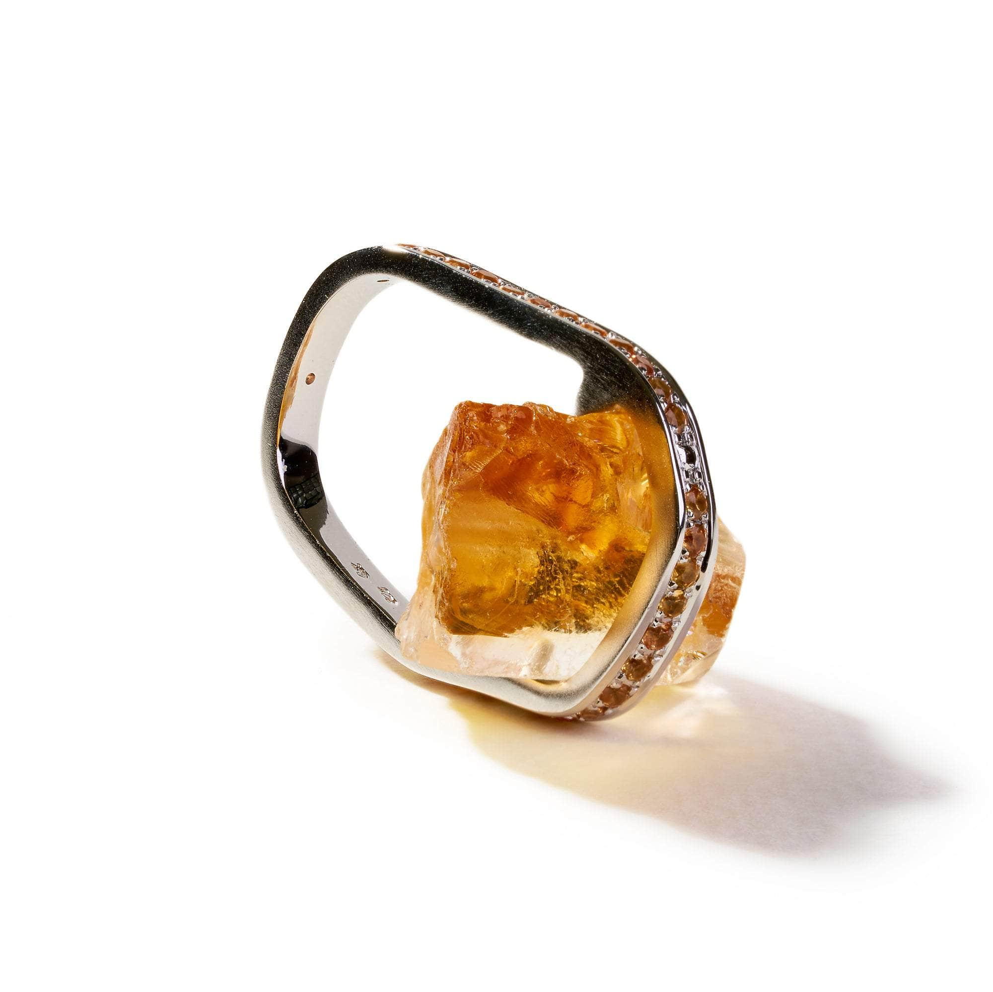 Vido Rough Citrine and Yellow Sapphire Ring GERMAN KABIRSKI