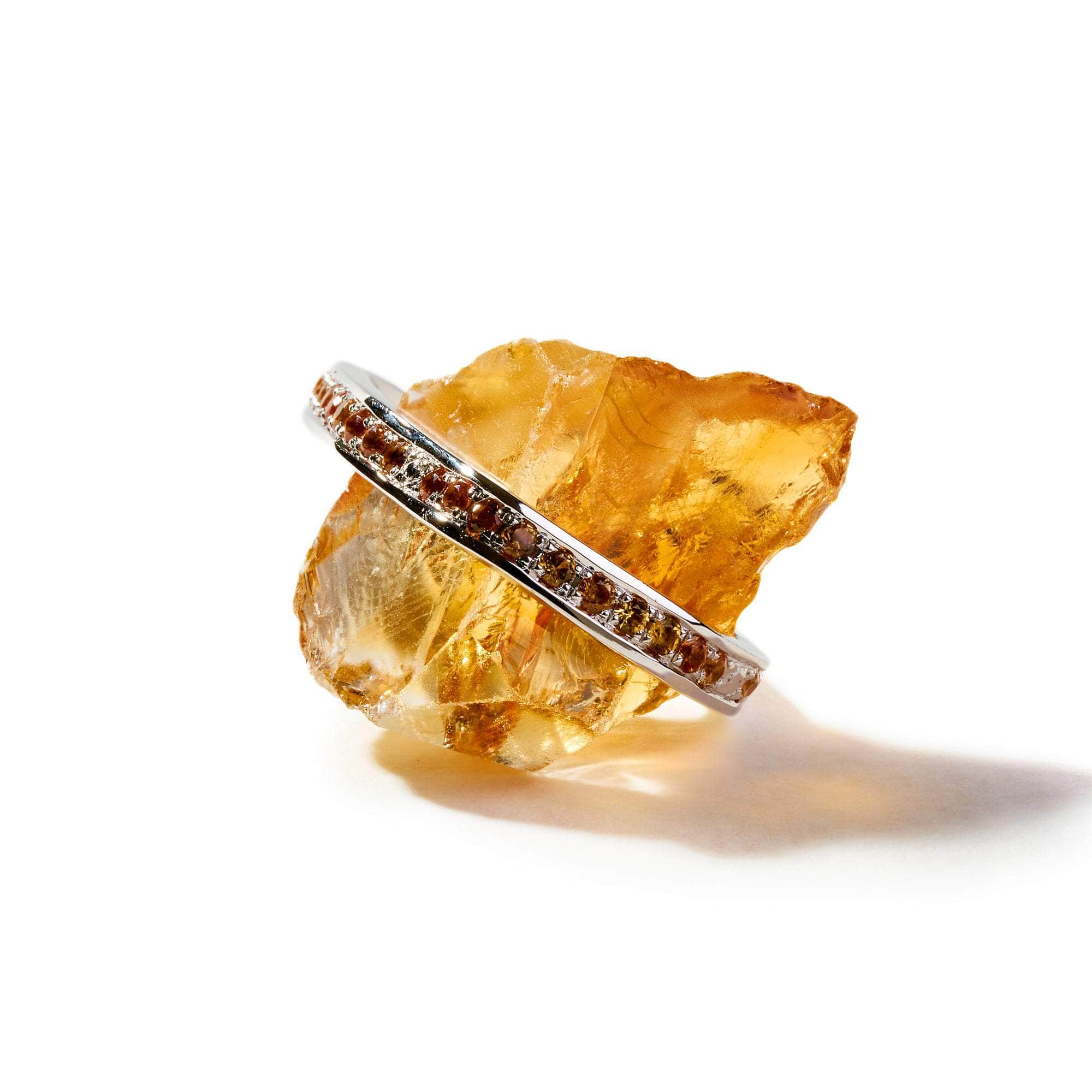 Vido Rough Citrine and Yellow Sapphire Ring GERMAN KABIRSKI