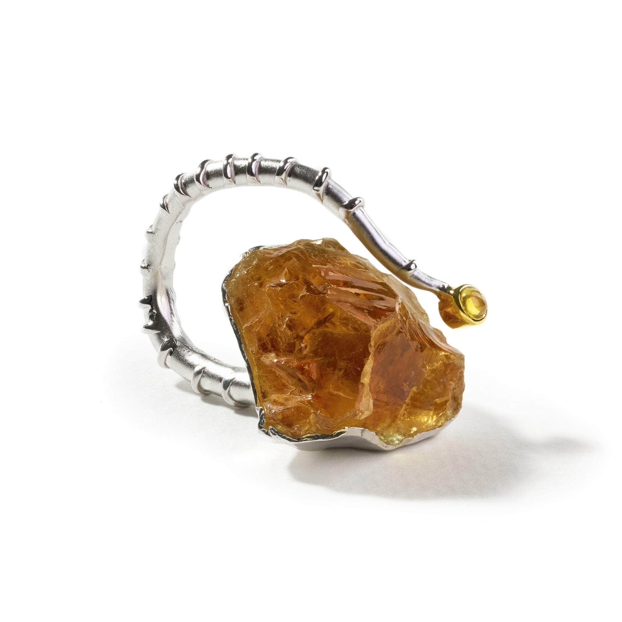 Ville Rough Citrine and Yellow Sapphire Ring GERMAN KABIRSKI