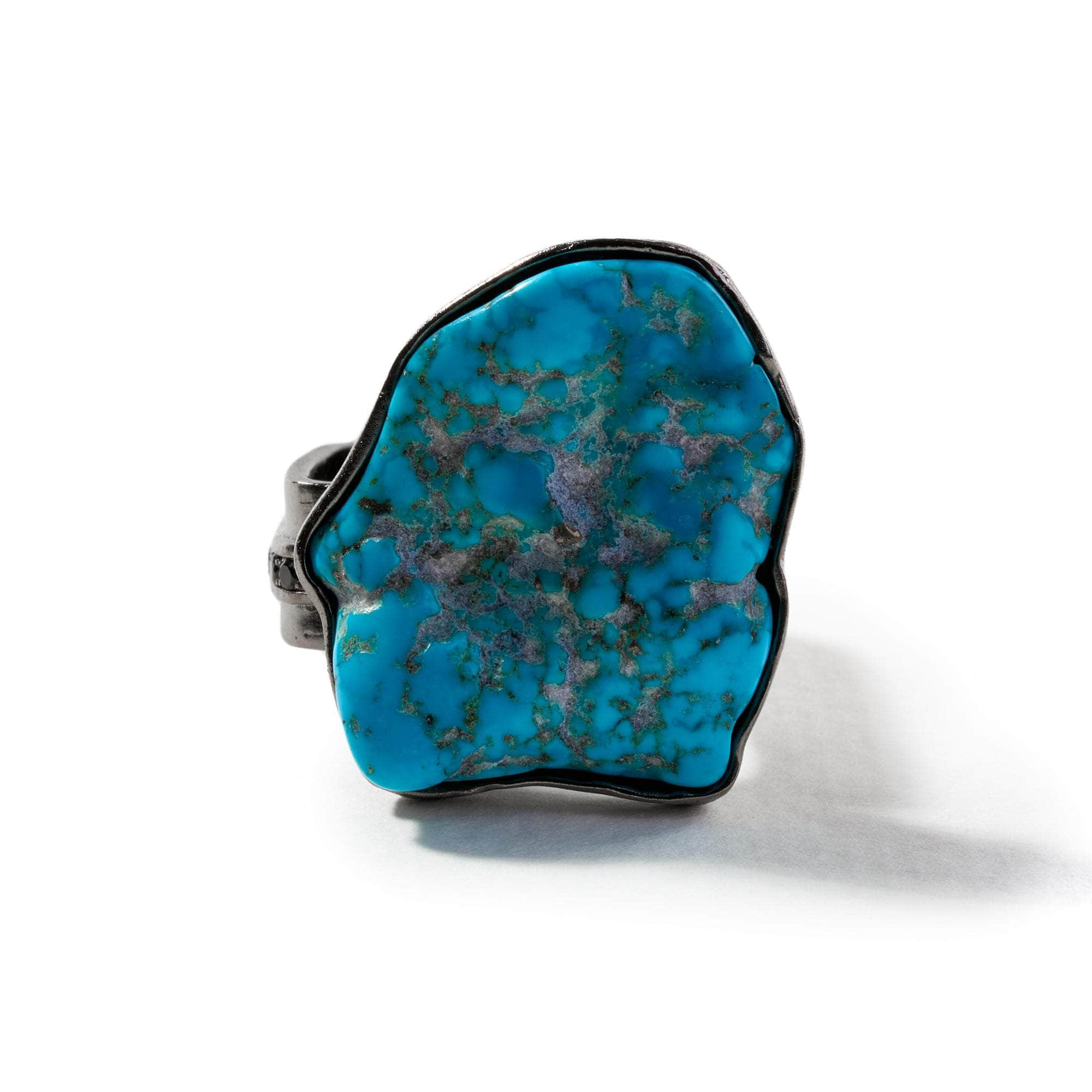 Operon Rough Turquoise and Black Spinel Ring GERMAN KABIRSKI