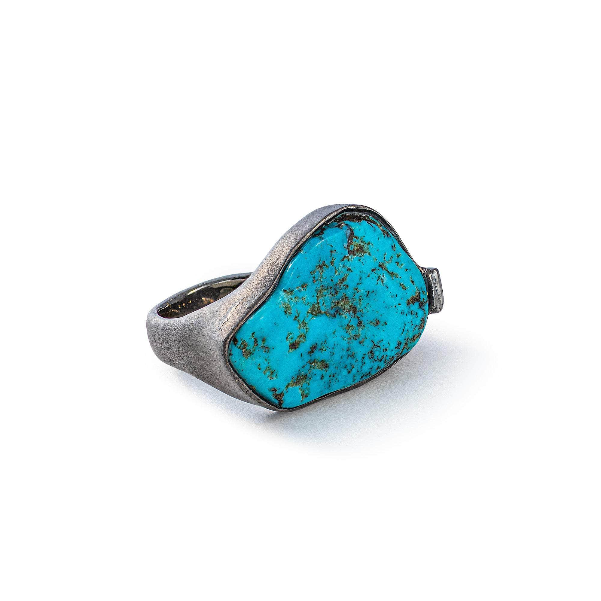 Durga Rough Turquoise and Yellow Sapphire Ring GERMAN KABIRSKI