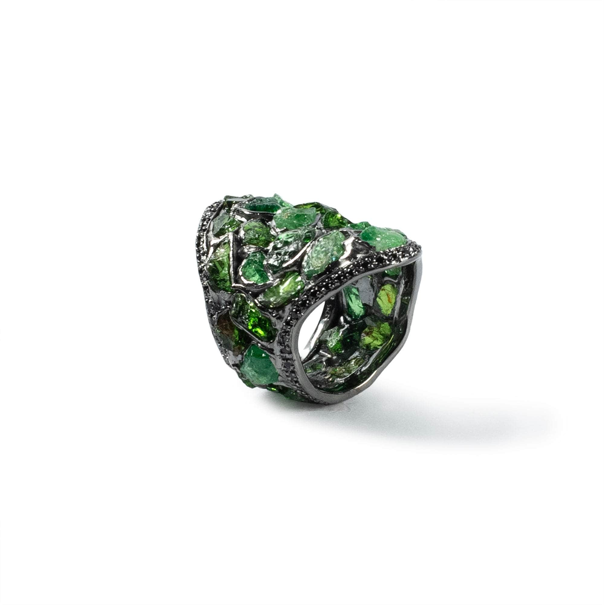 Sedna Rough Tsavorite and Spinel Ring GERMAN KABIRSKI