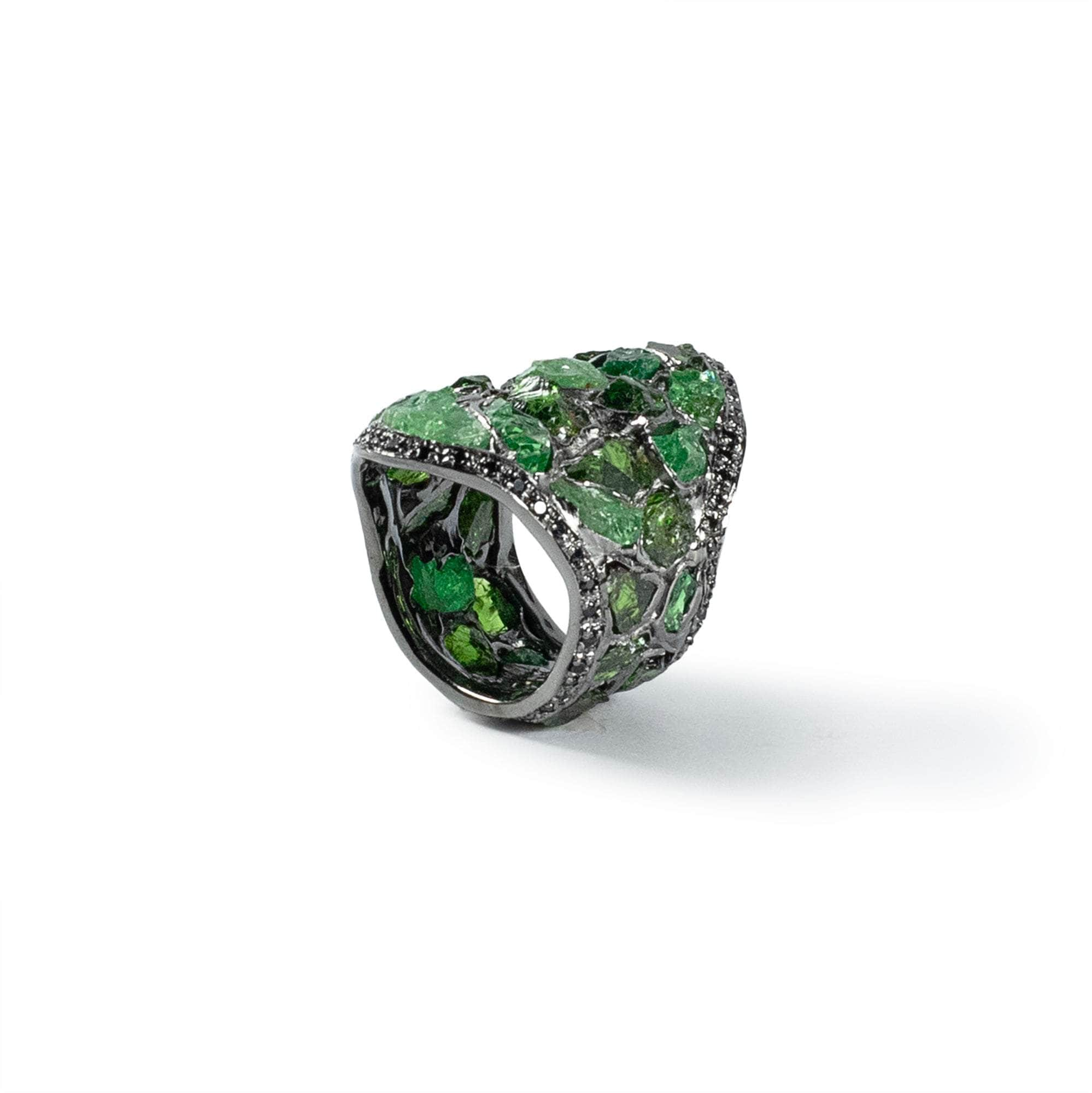 Sedna Rough Tsavorite and Spinel Ring GERMAN KABIRSKI