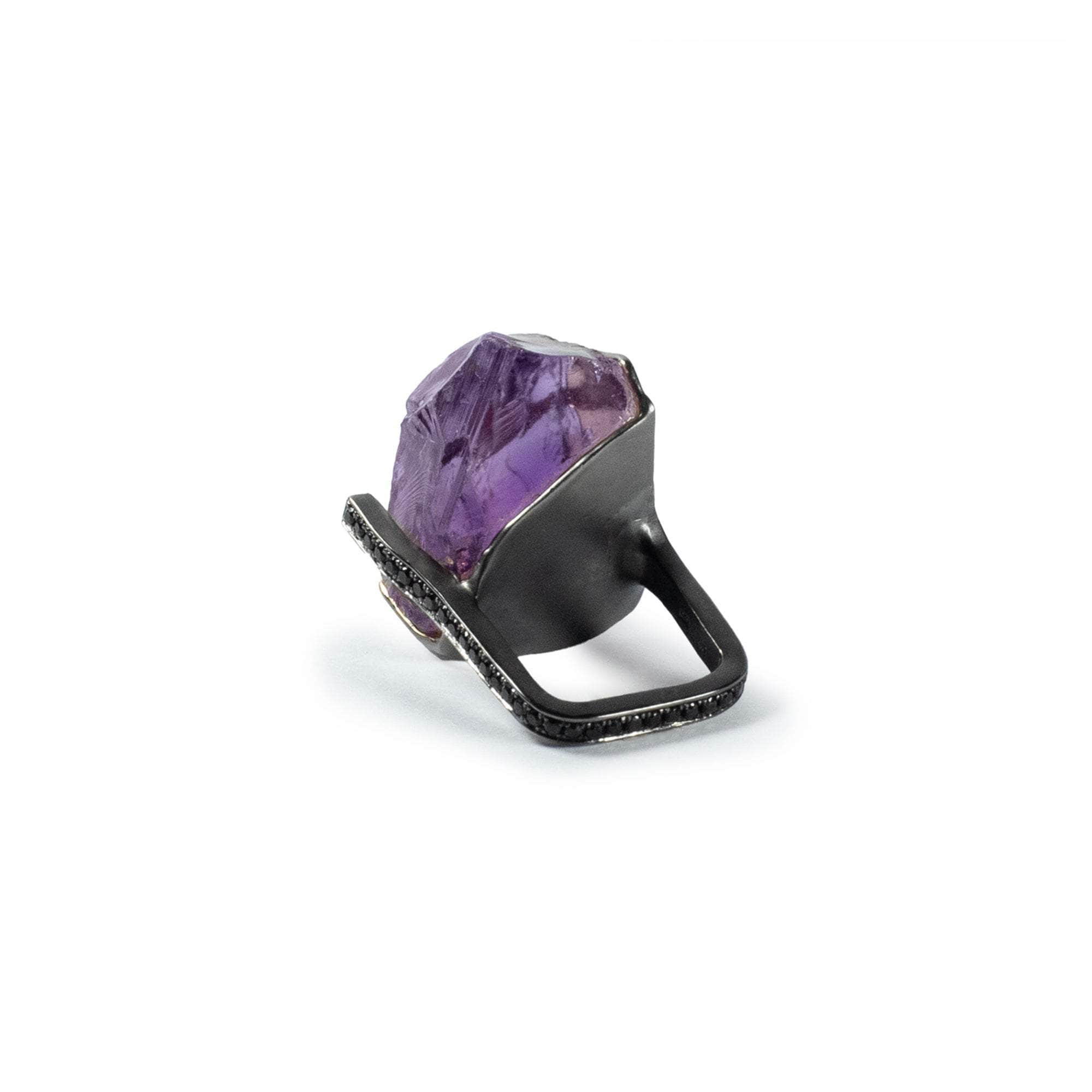 Kara Rough Amethyst and Spinel Ring GERMAN KABIRSKI