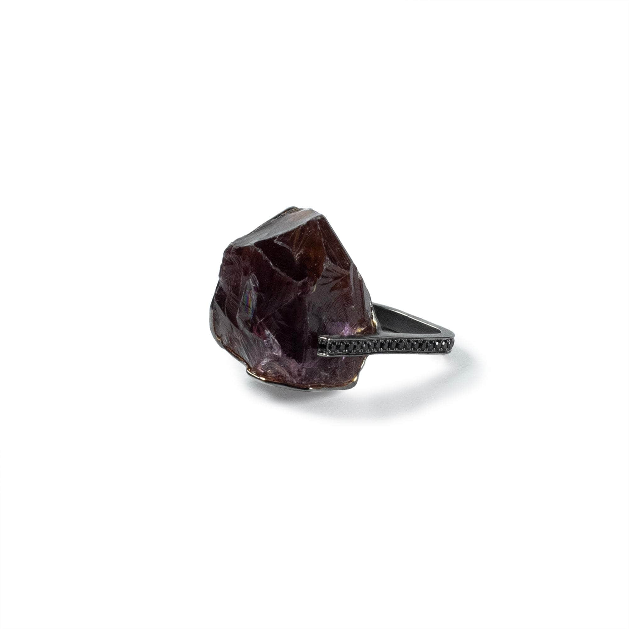 Kara Rough Amethyst and Spinel Ring GERMAN KABIRSKI