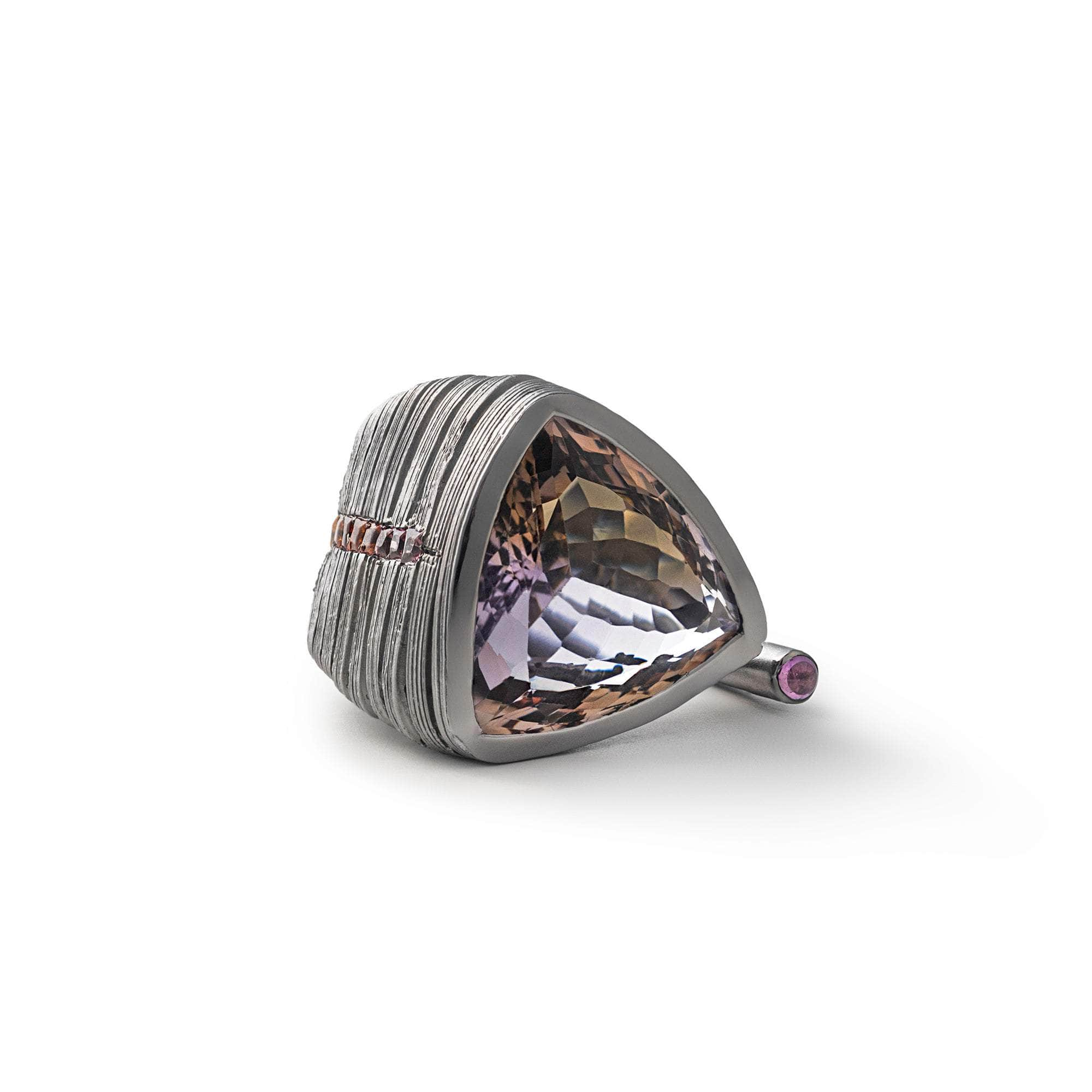 Defoe Ametrine and Mixed Sapphire and Pink Tourmaline Ring GERMAN KABIRSKI