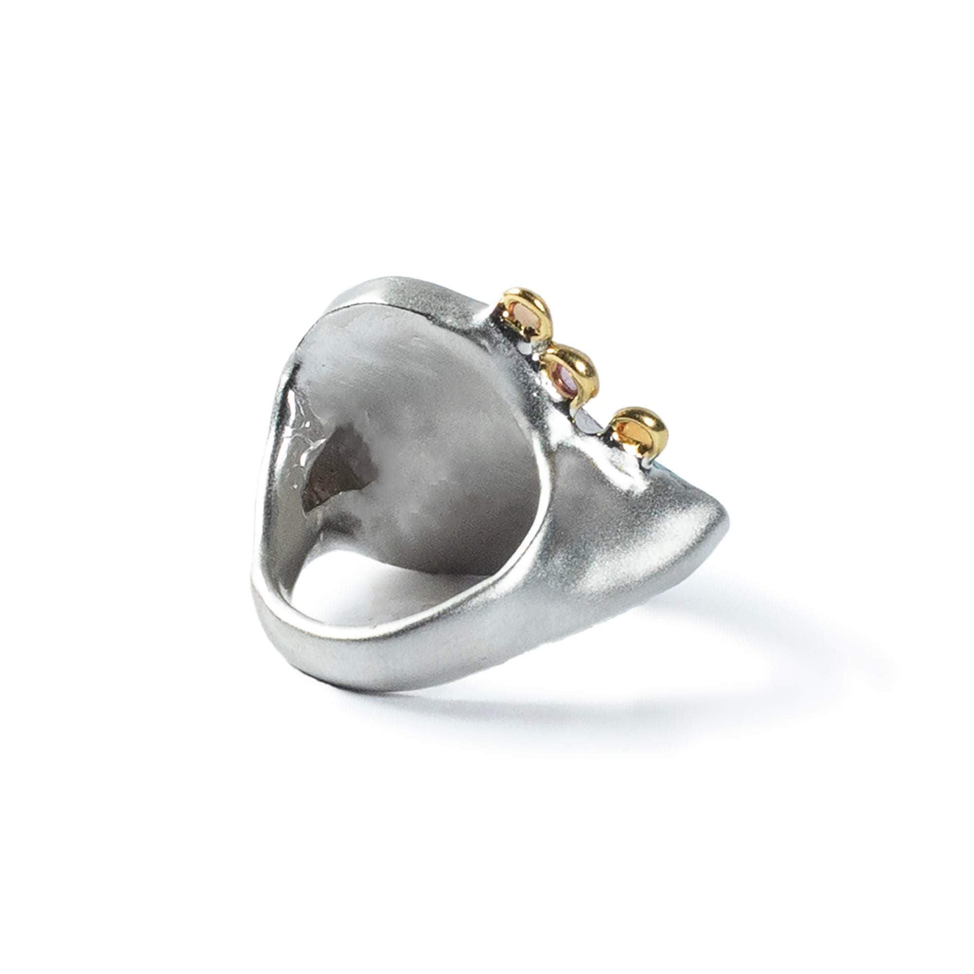 Aakash Rough Turquoise and Sapphire Ring