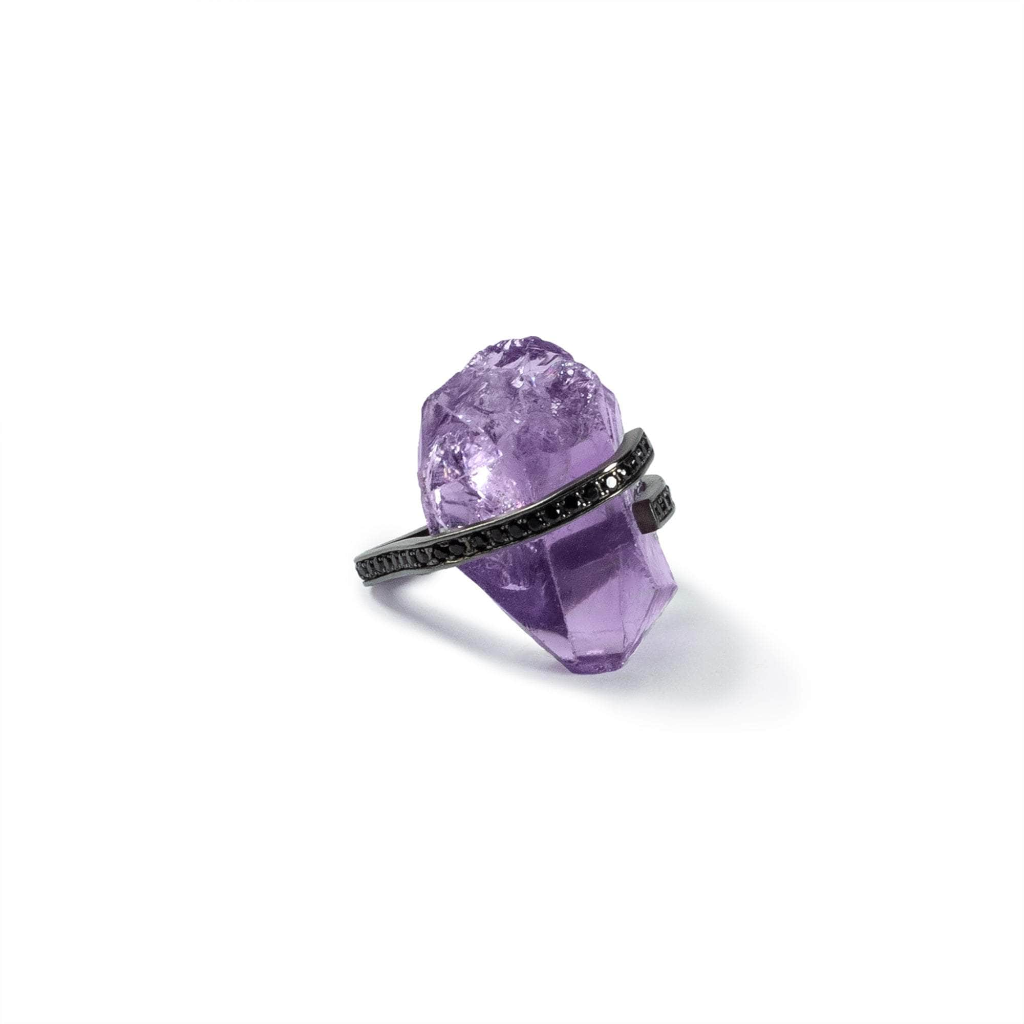 Porffor Rough Amethyst and Spinel Ring GERMAN KABIRSKI