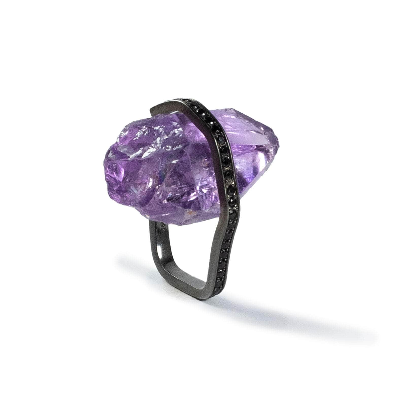 Porffor Rough Amethyst and Spinel Ring GERMAN KABIRSKI