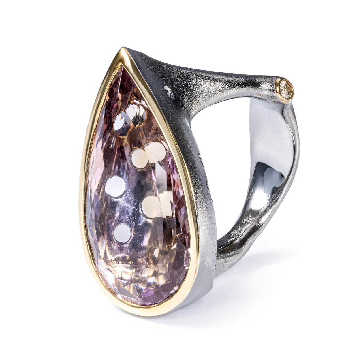 Claro Singular Edition Sterling Silver Ring With Ametrine & Cognac ...