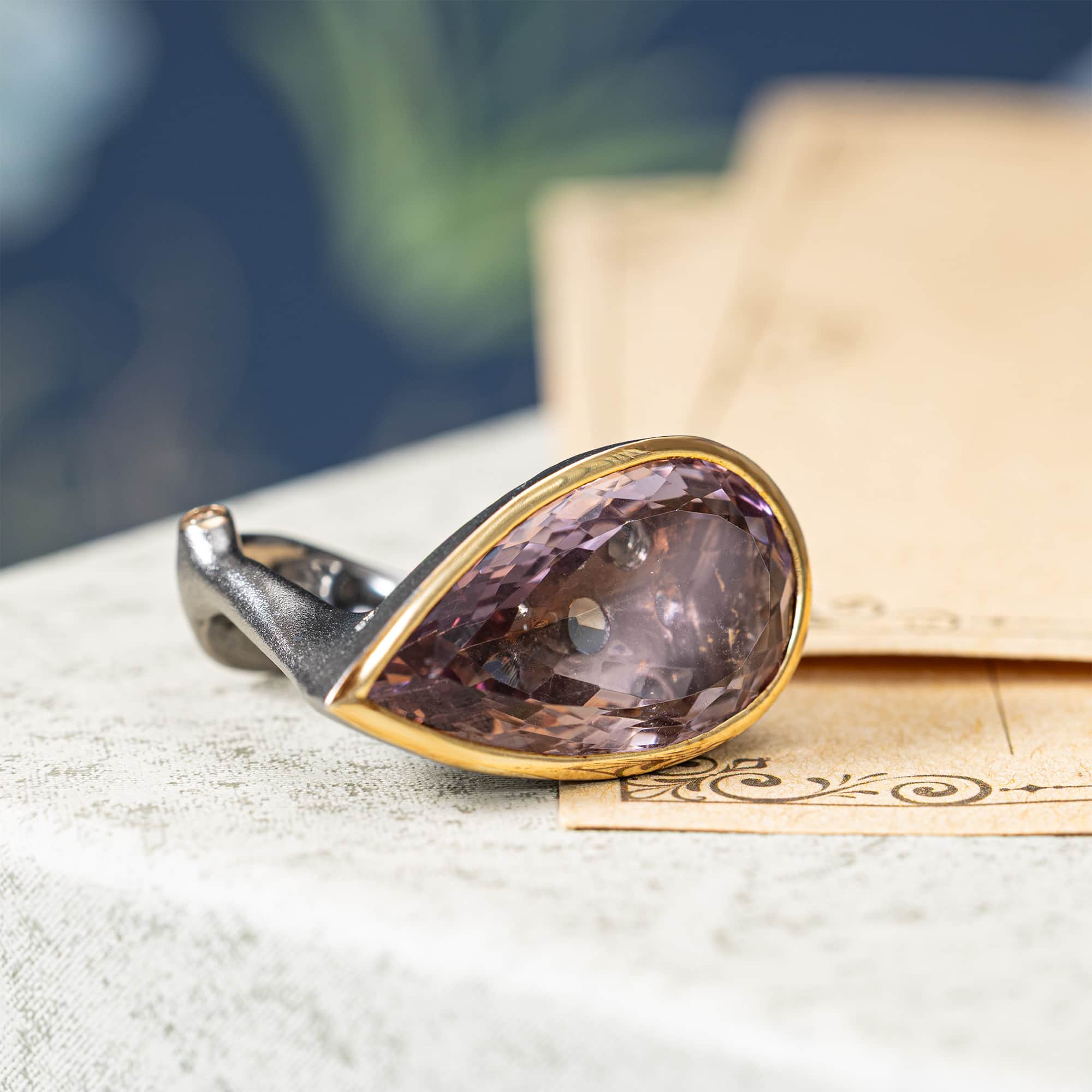 Claro Singular Edition Sterling Silver Ring With Ametrine & Cognac Diamond
