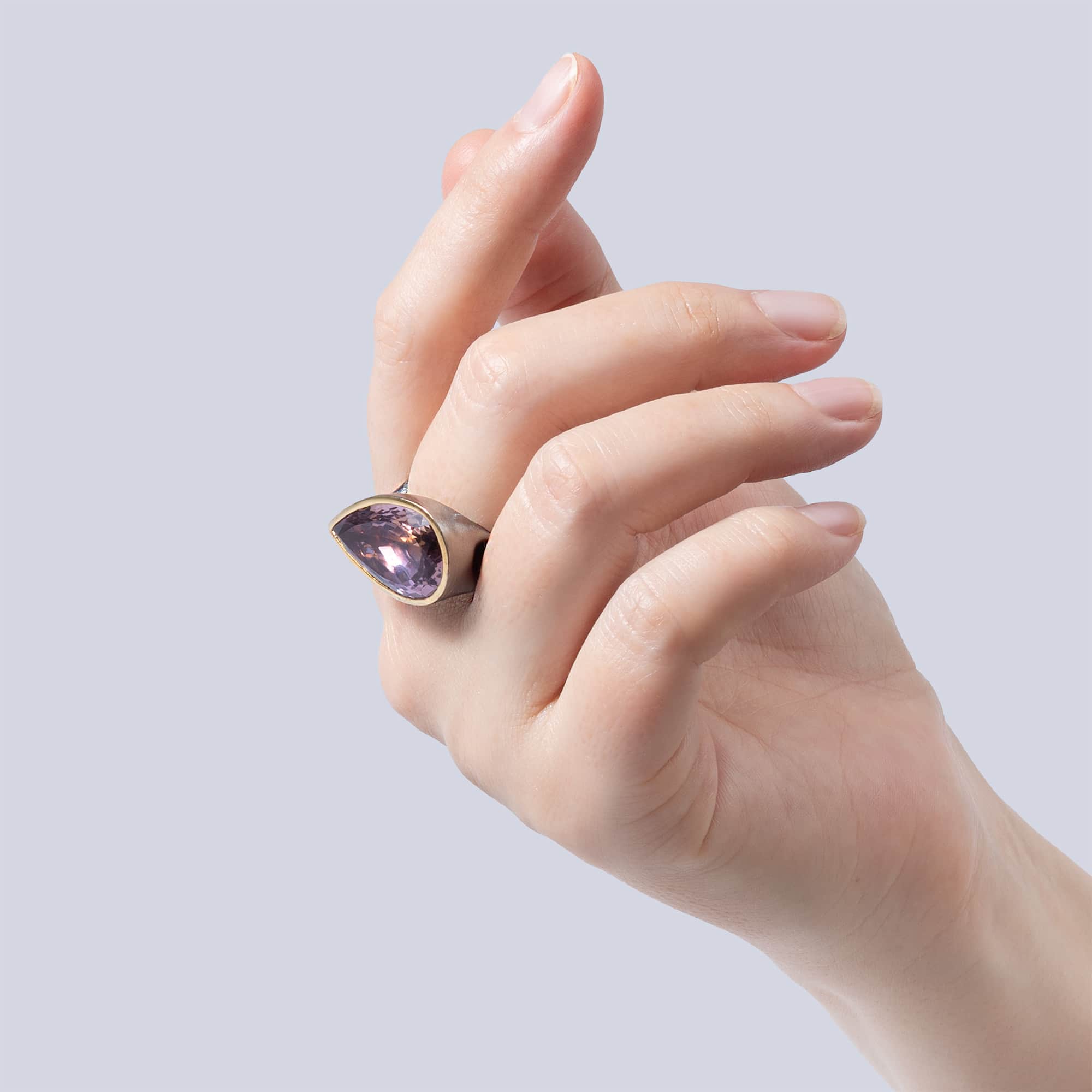 Claro Singular Edition Sterling Silver Ring With Ametrine & Cognac Diamond