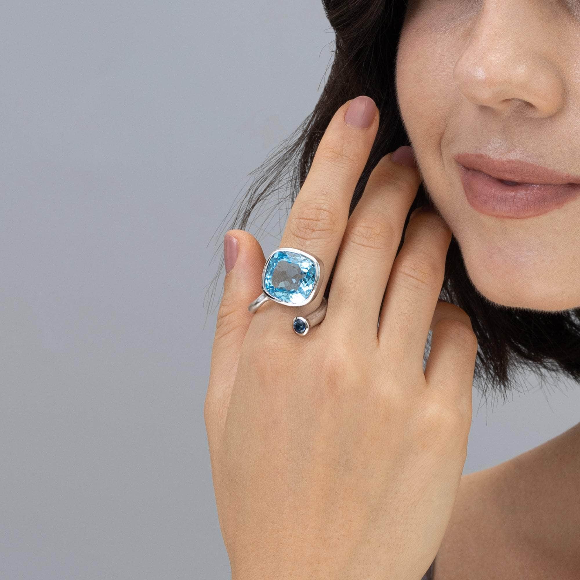 Hann Topaz and Sapphire Ring