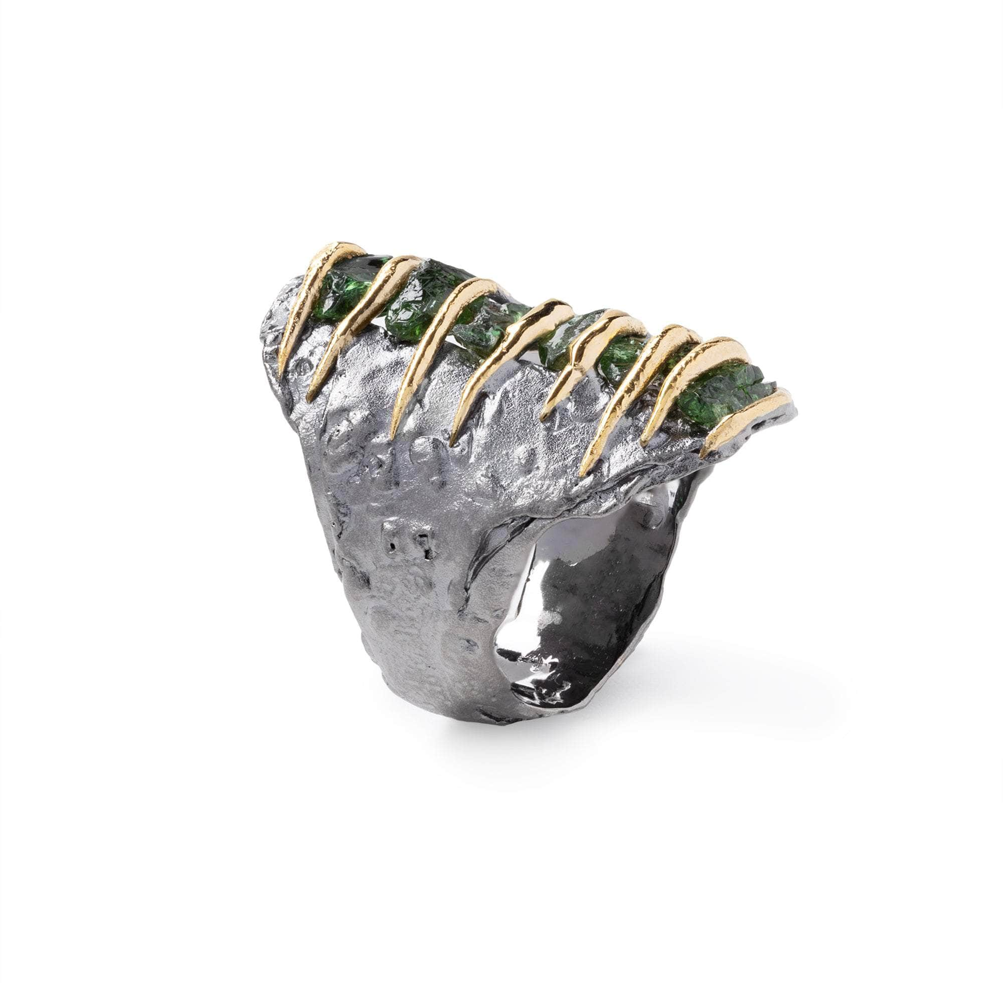 Jasny Rough Chrome Diopside Ring GERMAN KABIRSKI