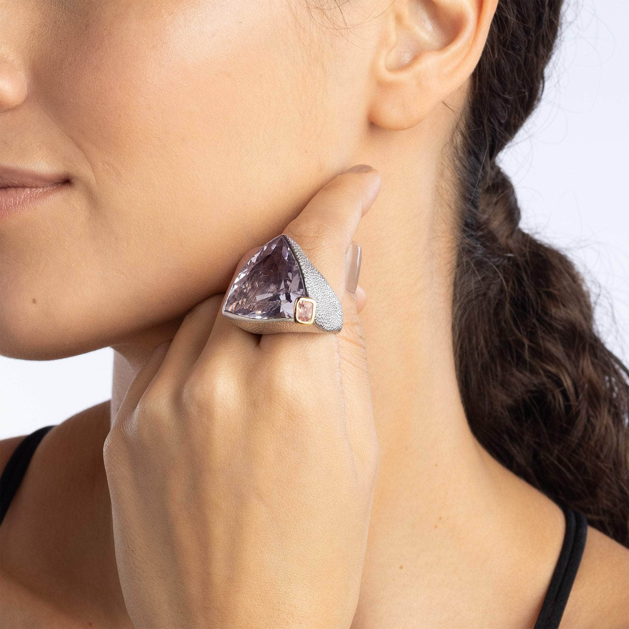 Maeve Amethyst and Tourmaline Ring