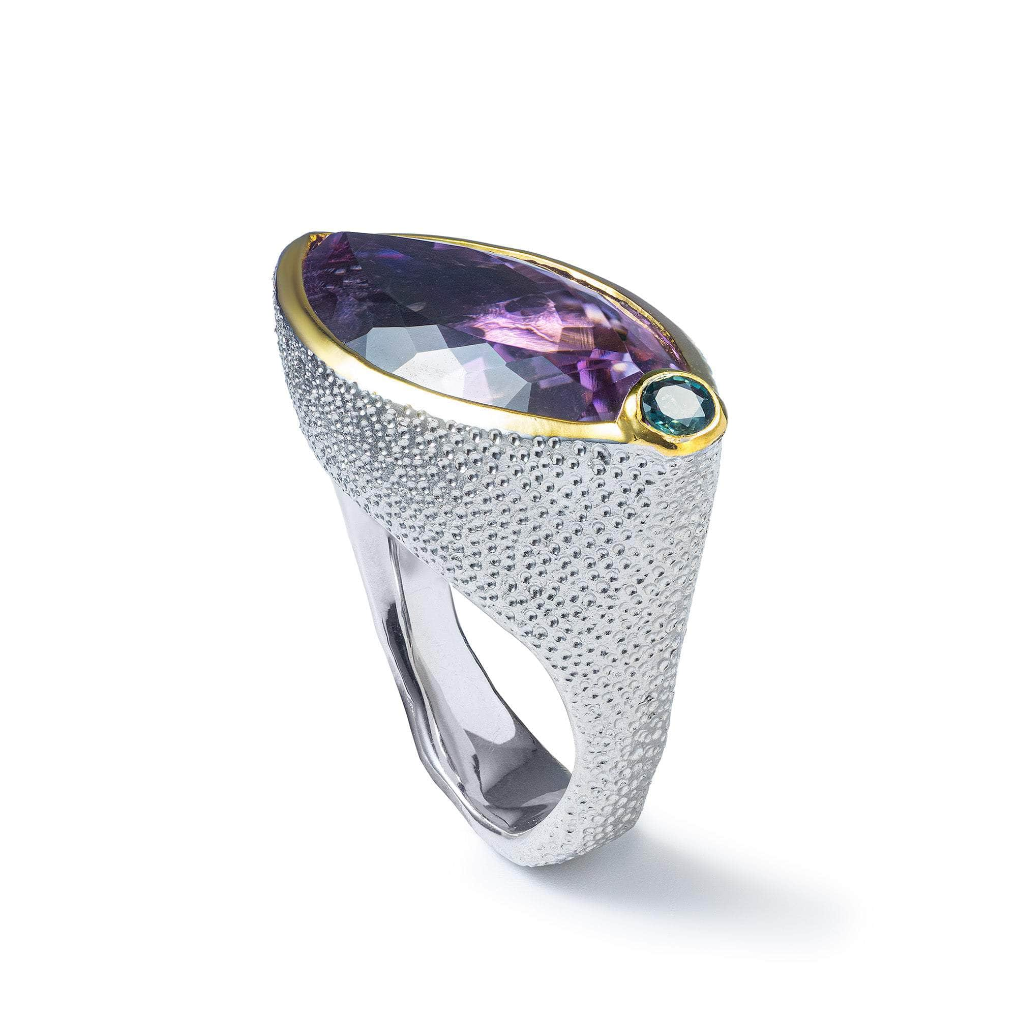 Ikigai Amethyst and Sapphire Ring GERMAN KABIRSKI