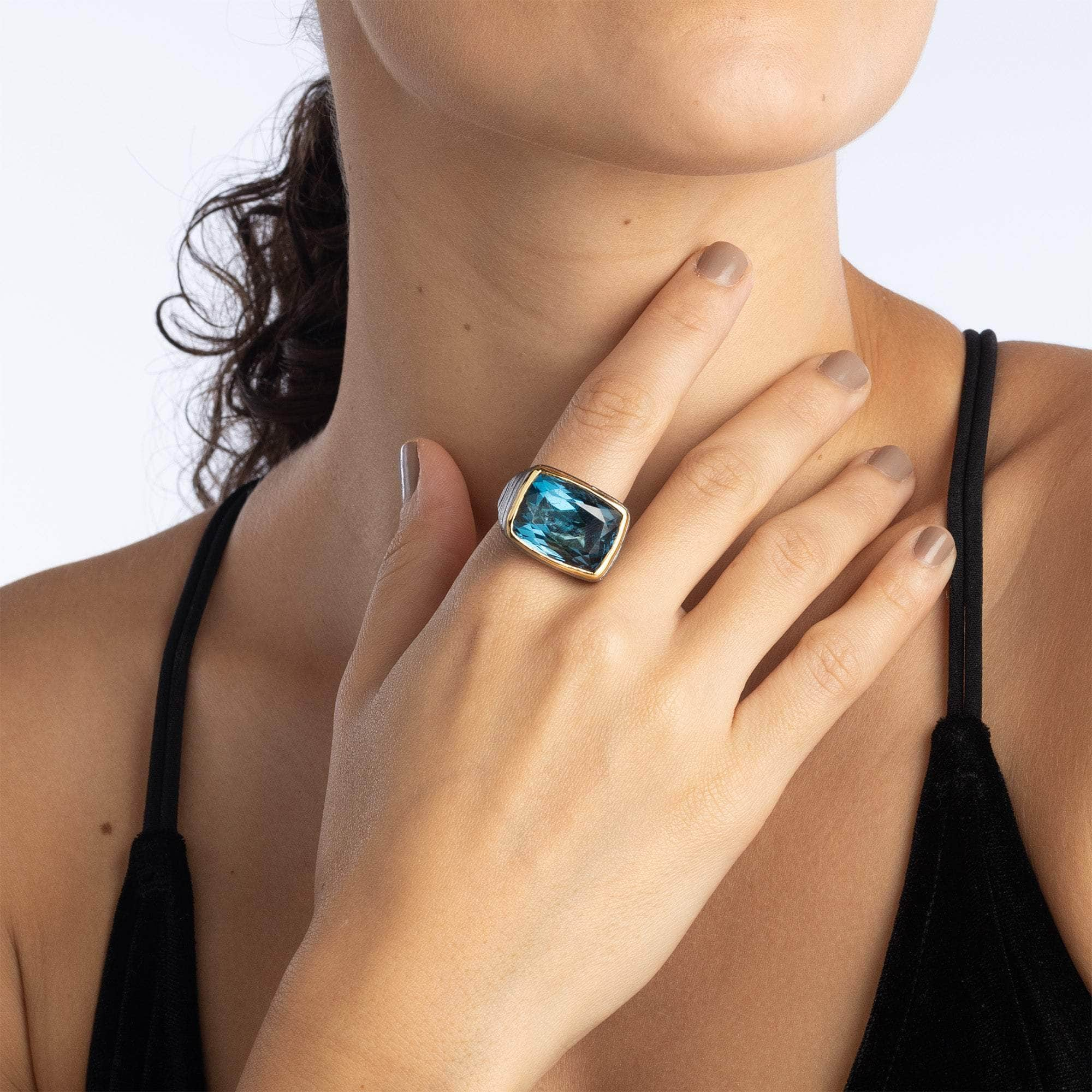 Ishte Blue Topaz Ring GERMAN KABIRSKI