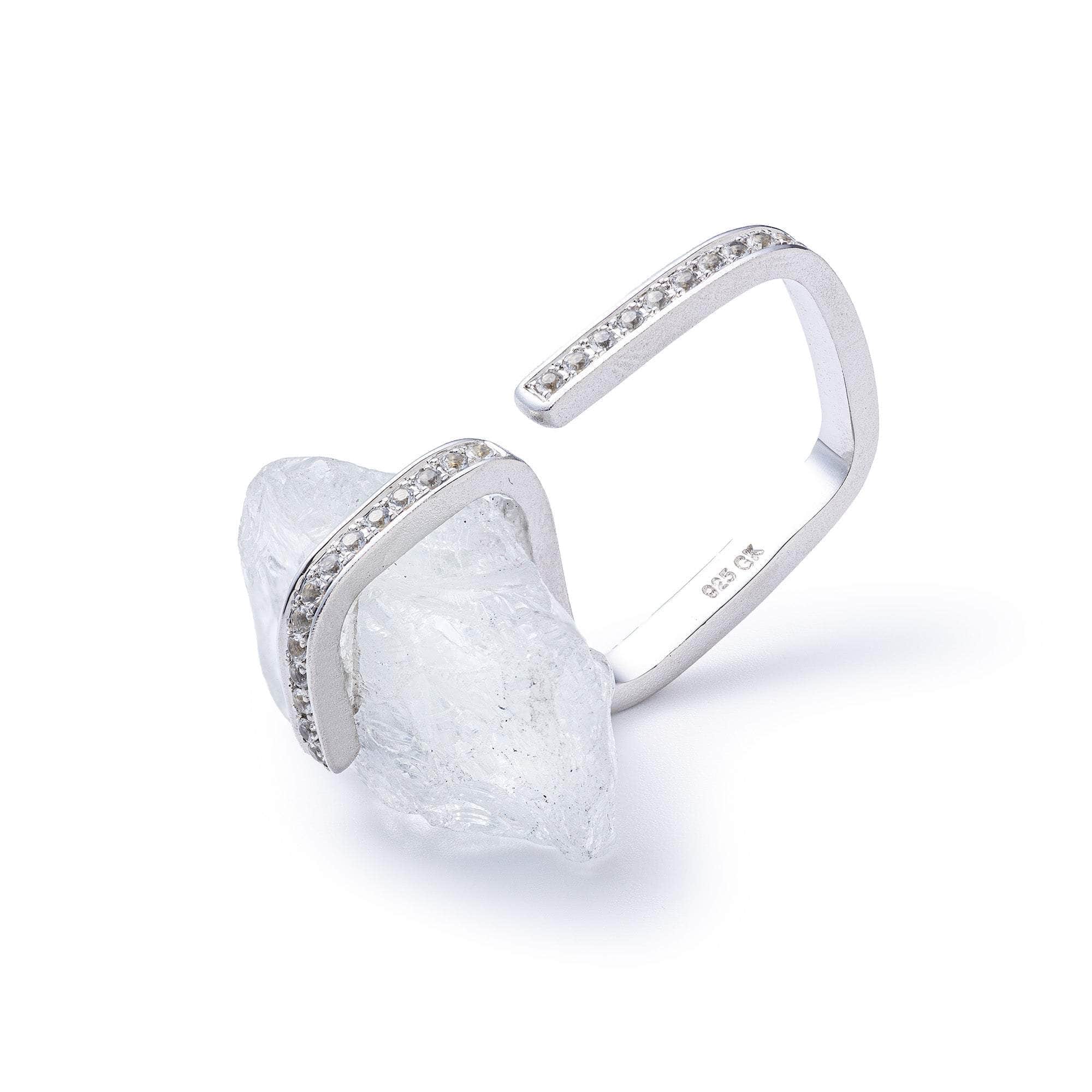 Sofis Rough Quartz and Topaz Ring