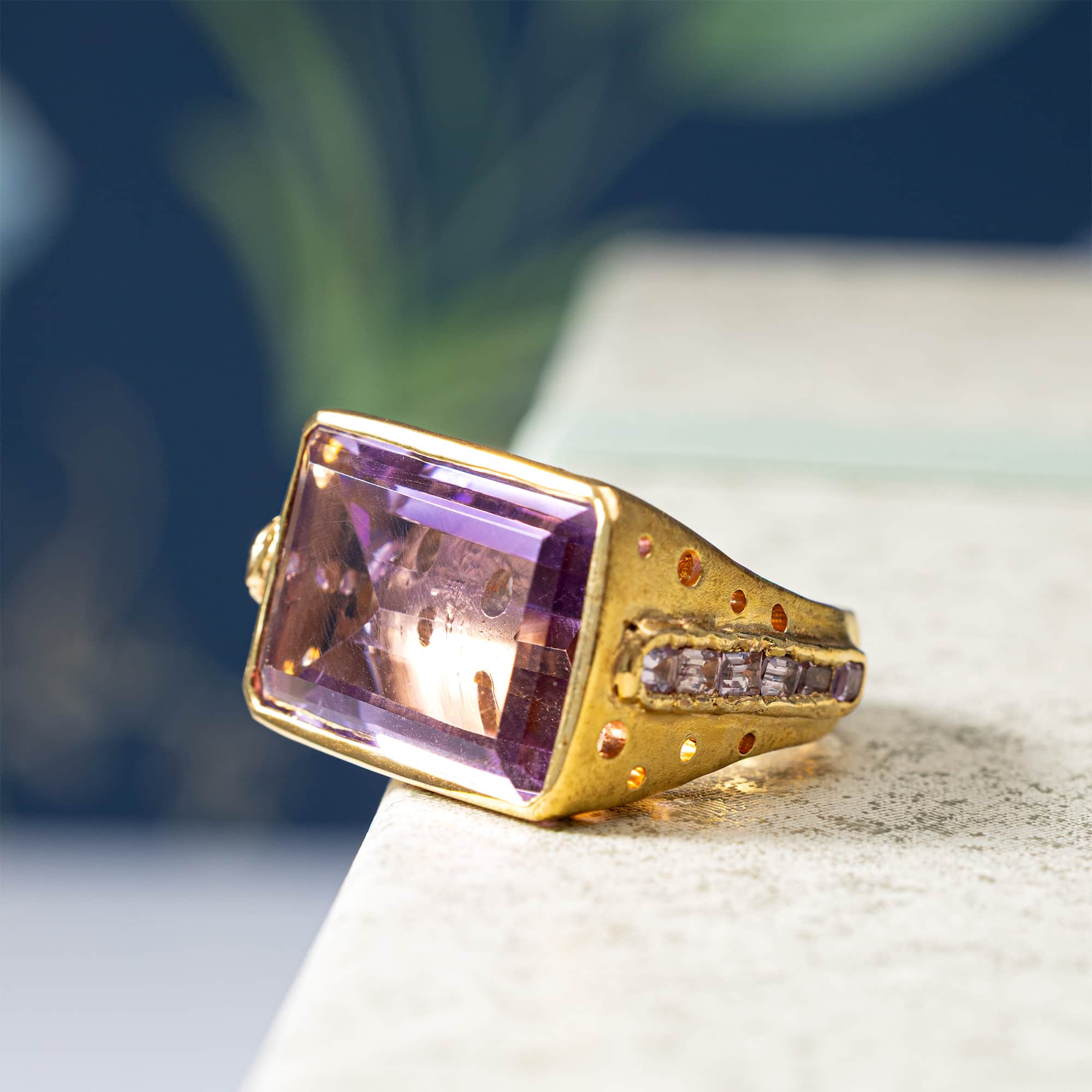 Peu Singular Edition Gold-Plated Sterling Silver Ring With Ametrine & Pink Sapphires