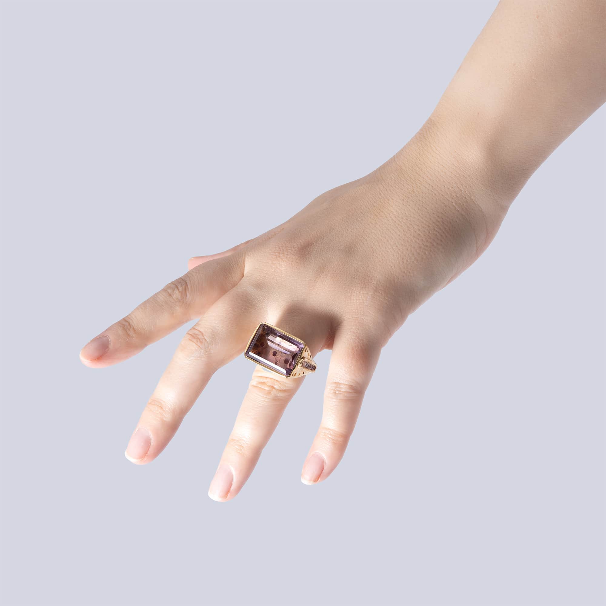 Peu Singular Edition Gold-Plated Sterling Silver Ring With Ametrine & Pink Sapphires