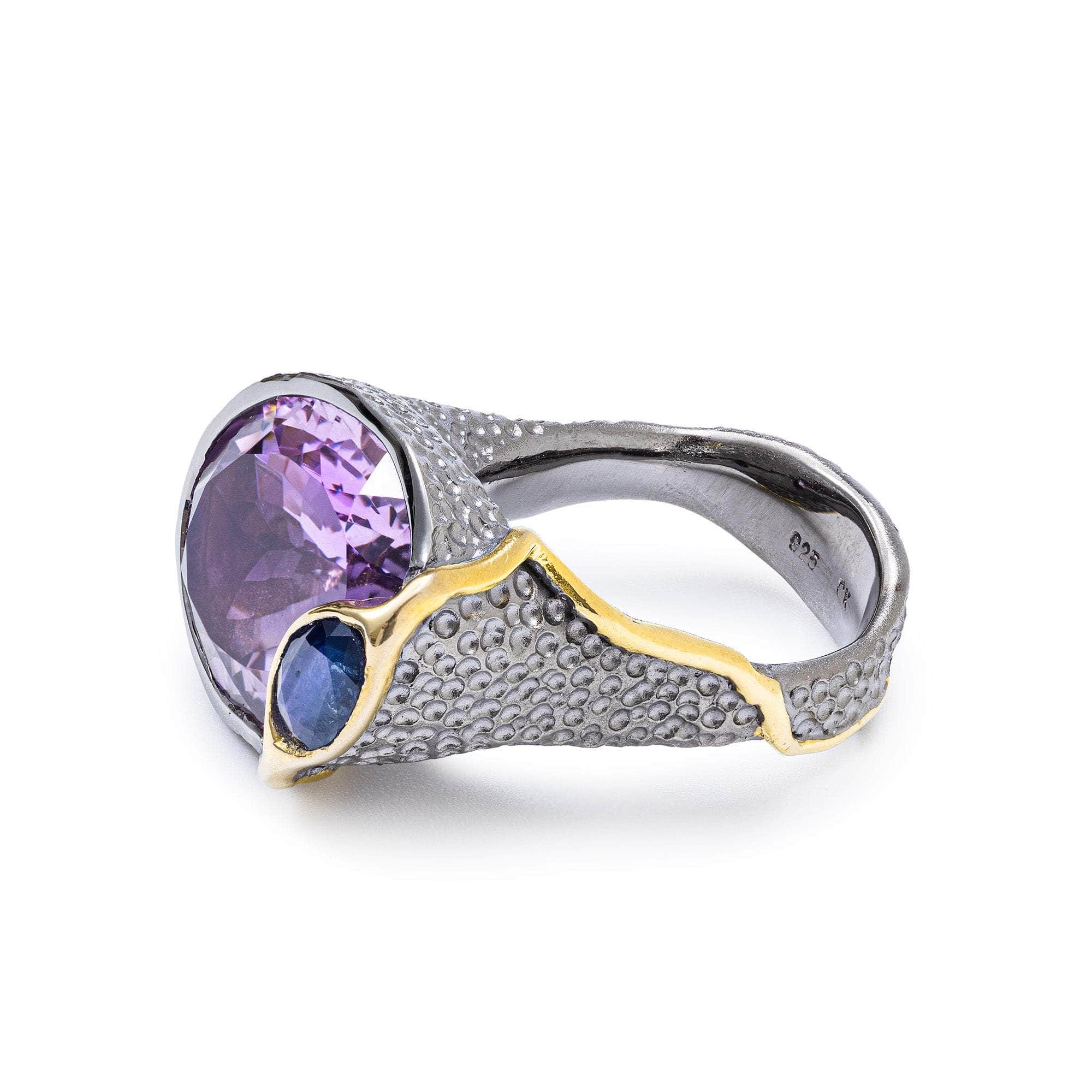 Altair Amethyst and Sapphire Ring GERMAN KABIRSKI