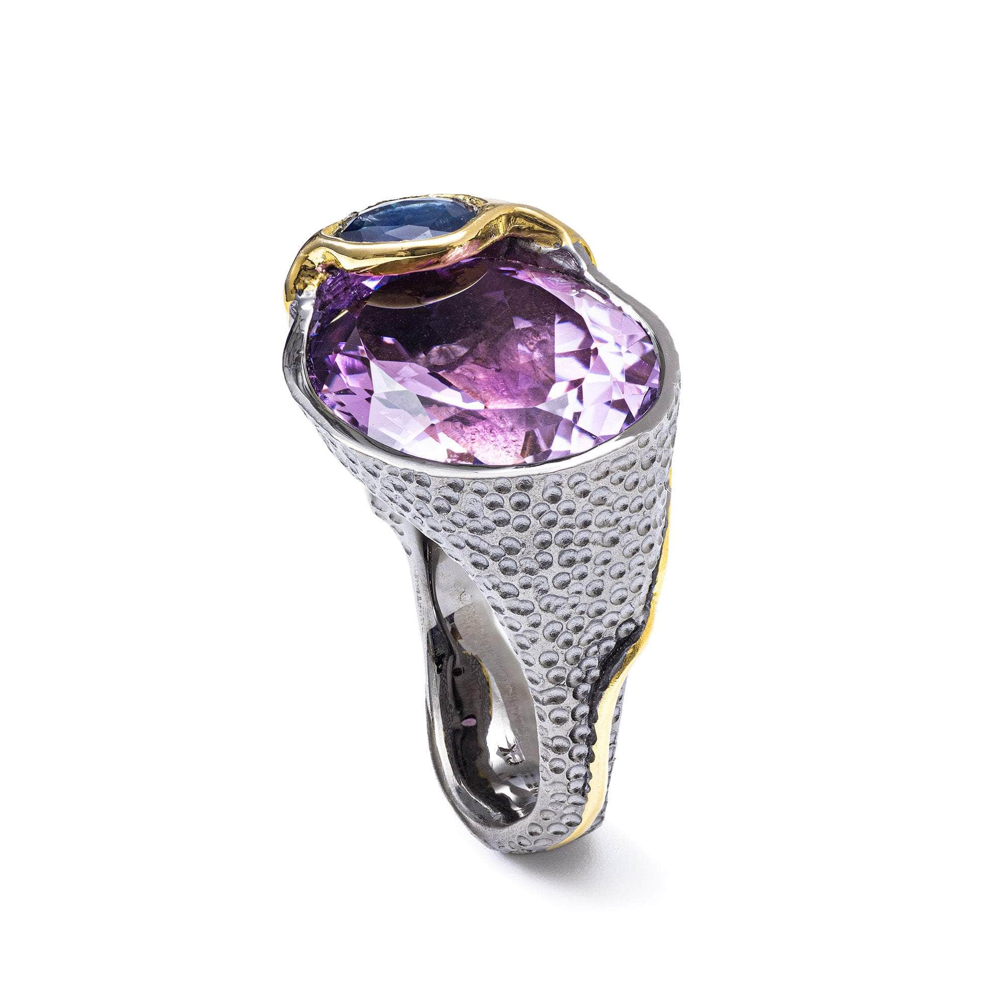 Altair Amethyst and Sapphire Ring GERMAN KABIRSKI