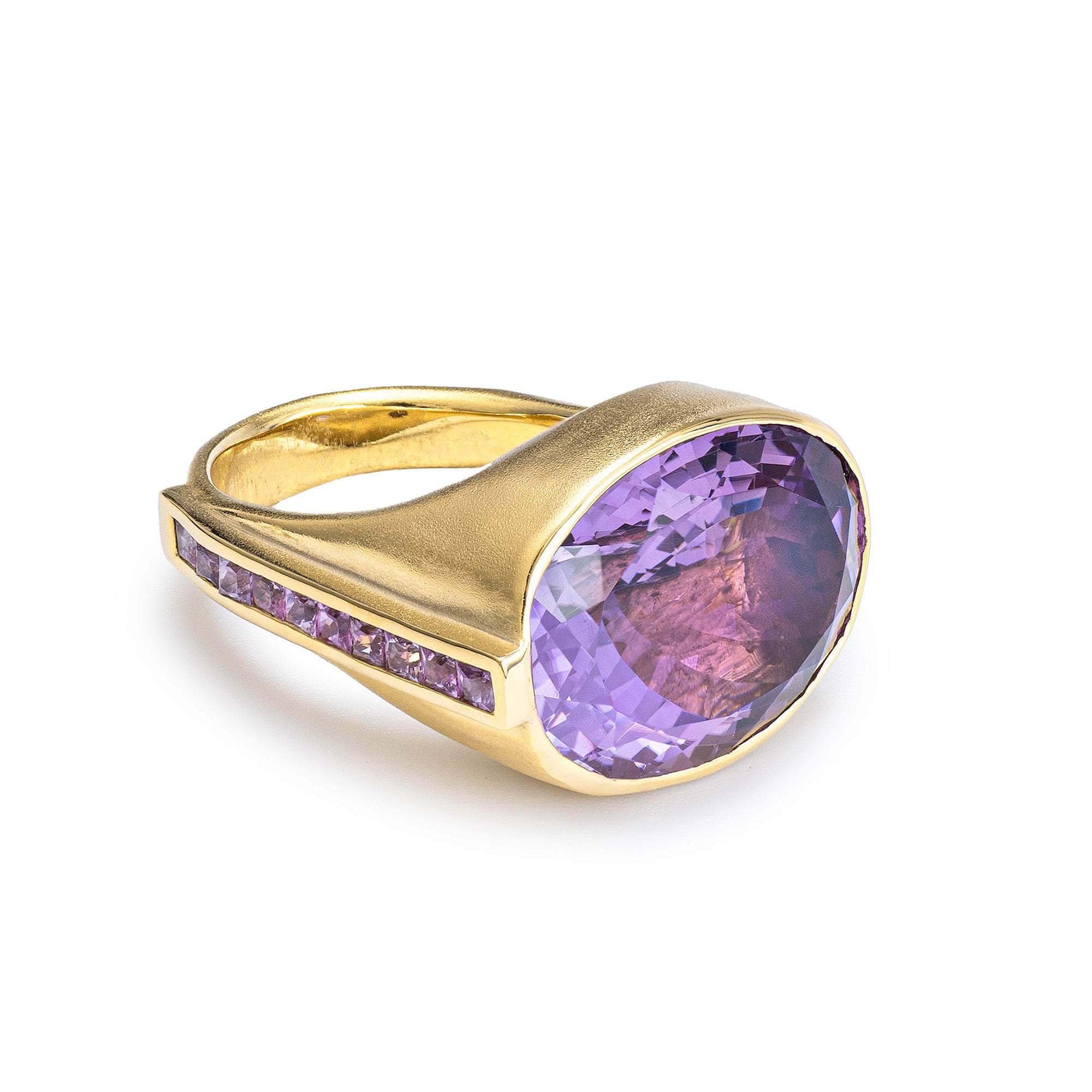 Alcor Amethyst and Sapphire Ring GERMAN KABIRSKI