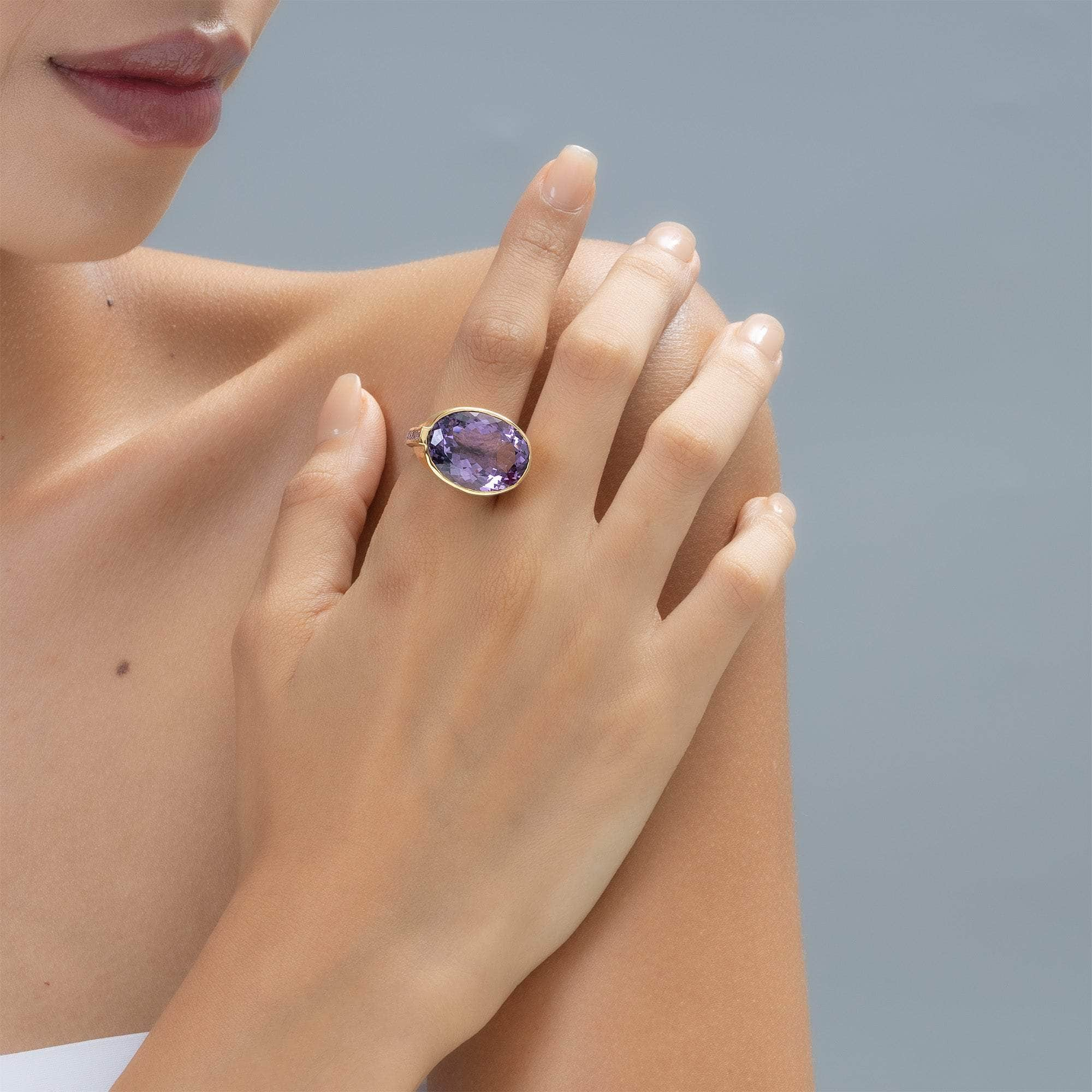 Alcor Amethyst and Sapphire Ring GERMAN KABIRSKI