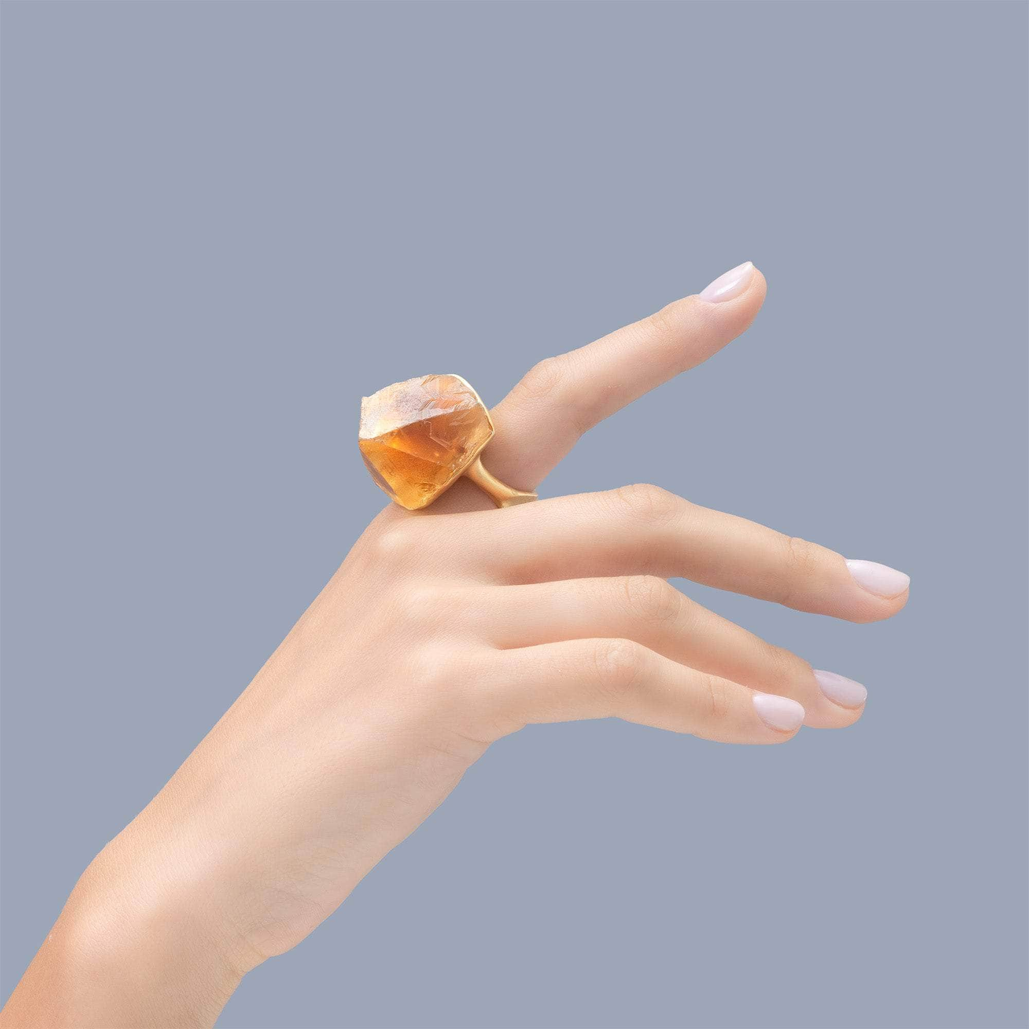 Errai Rough Citrine Ring GERMAN KABIRSKI