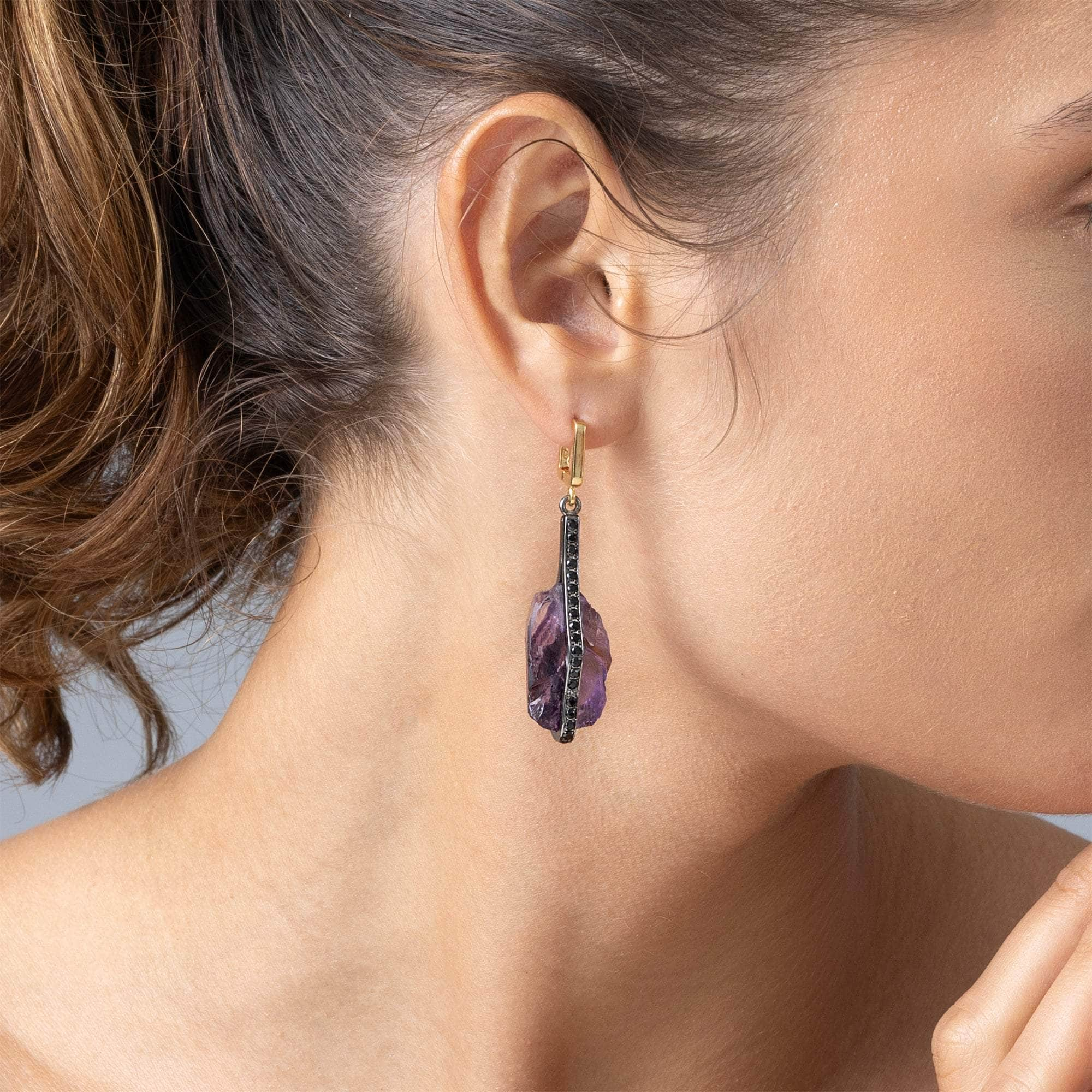 Echo Amethyst and Spinel Earrings GERMAN KABIRSKI