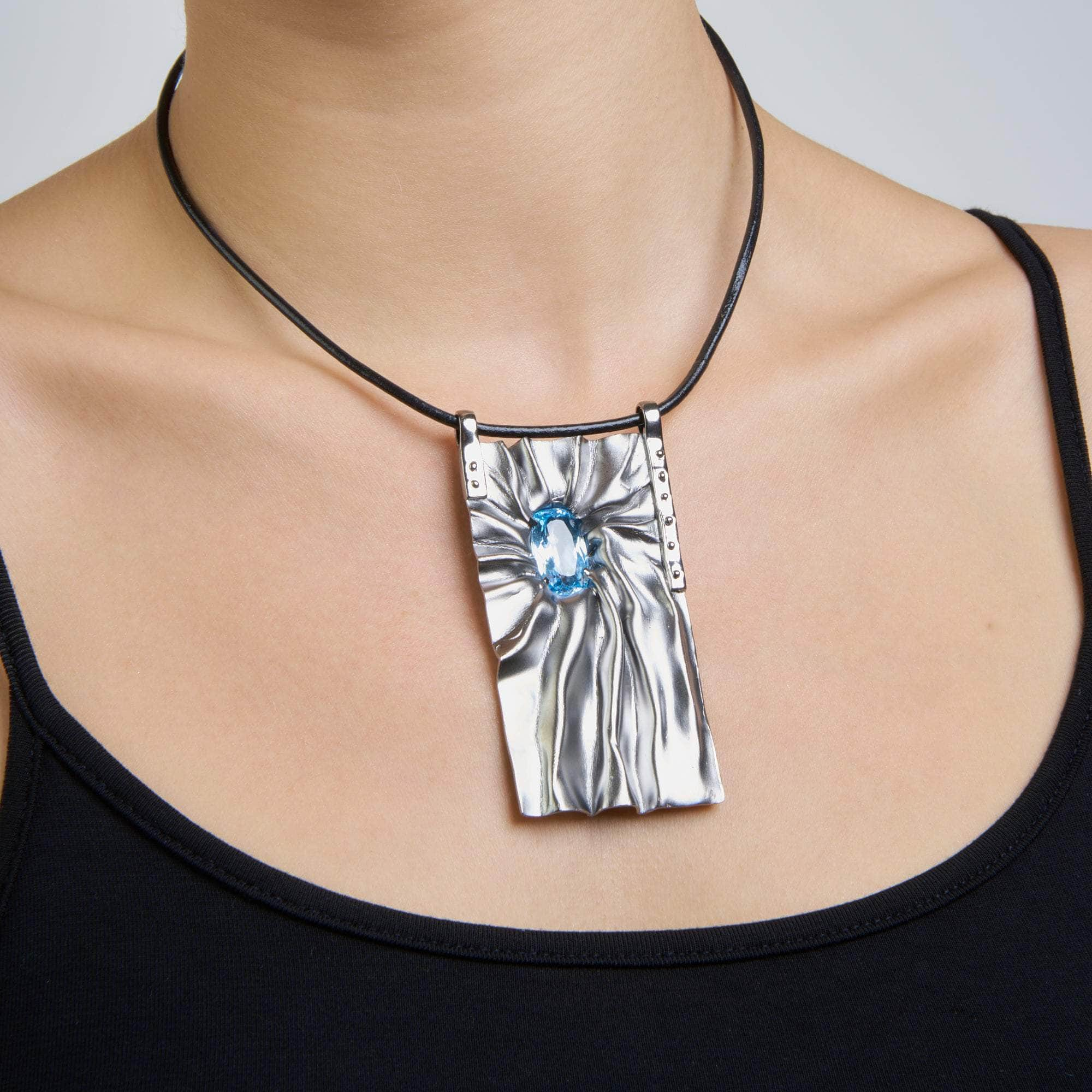 Creux Blue Topaz Pendant GERMAN KABIRSKI