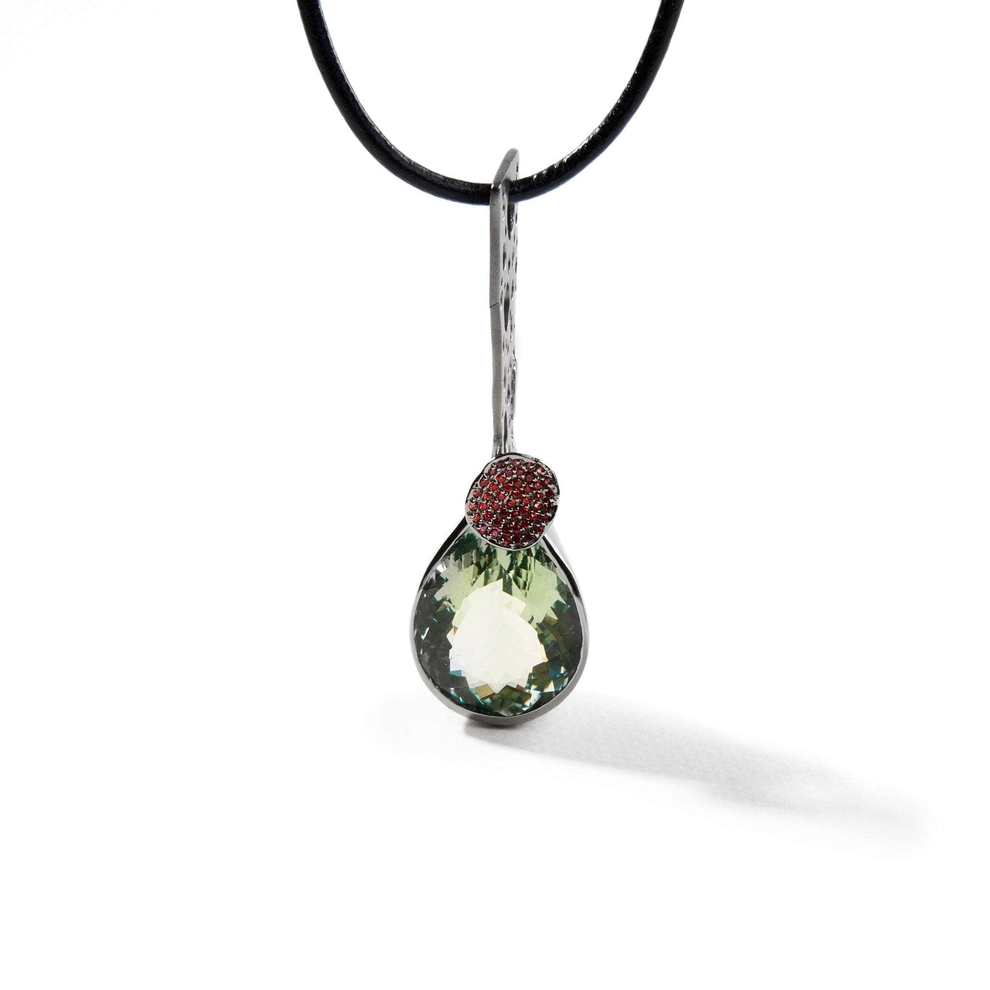 Rodes Green Amethyst and Pink Sapphire Pendant GERMAN KABIRSKI