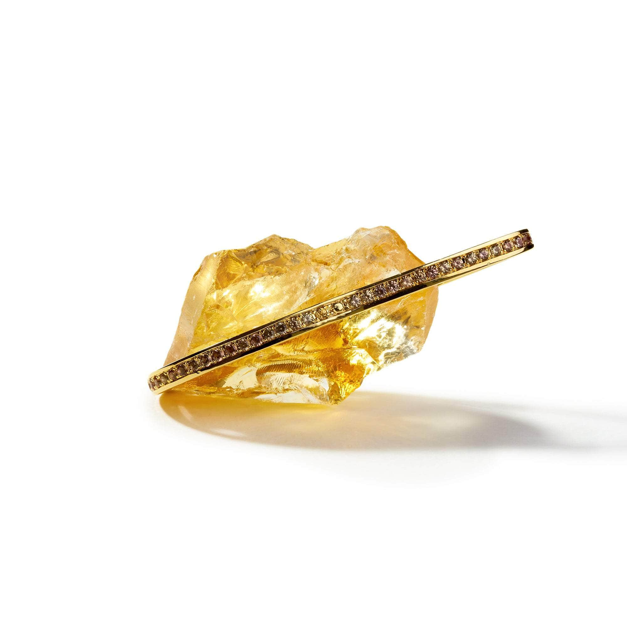 Ostrom Rough Citrine and Yellow Sapphire Pendant GERMAN KABIRSKI