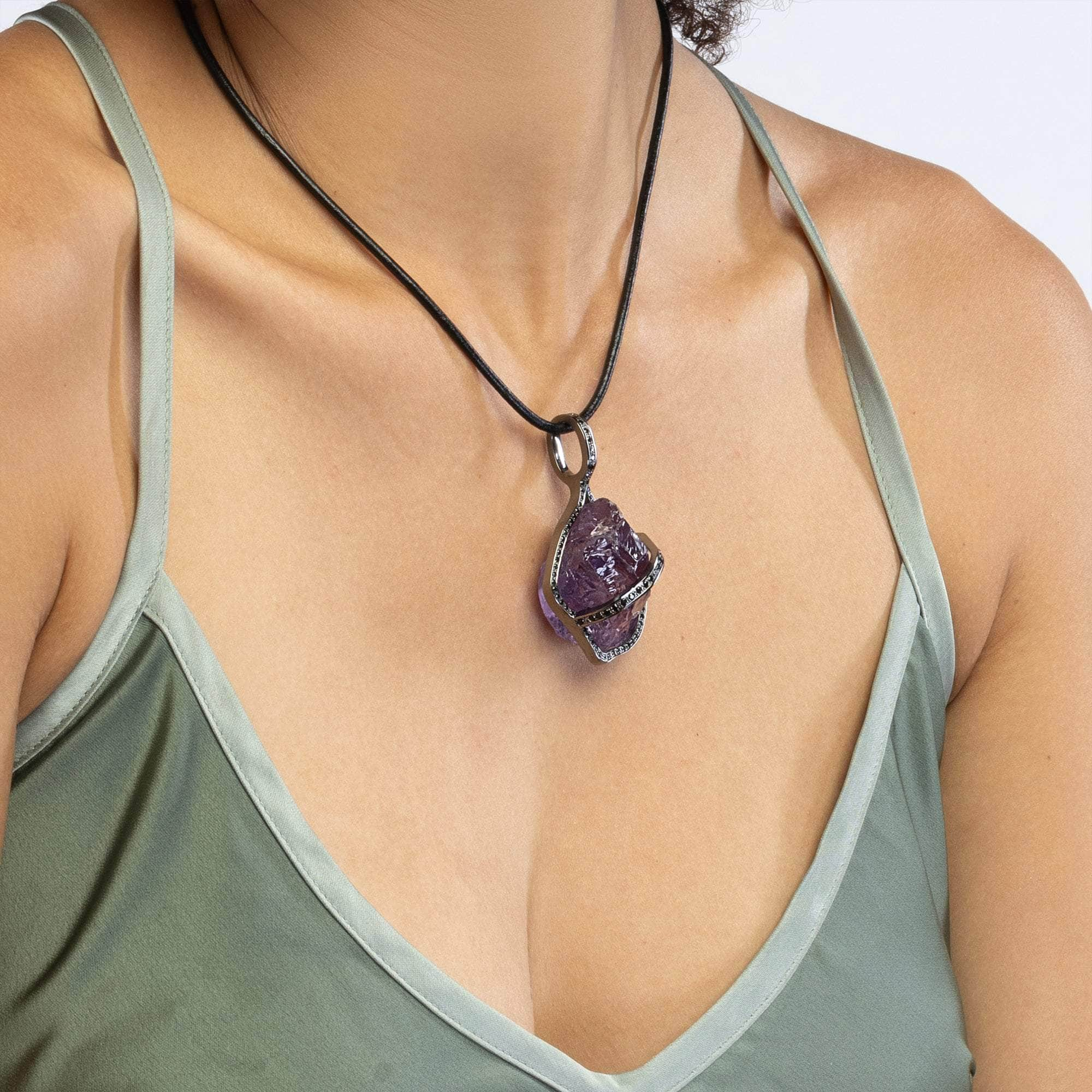 Vane Amethyst and Spinel Pendant GERMAN KABIRSKI