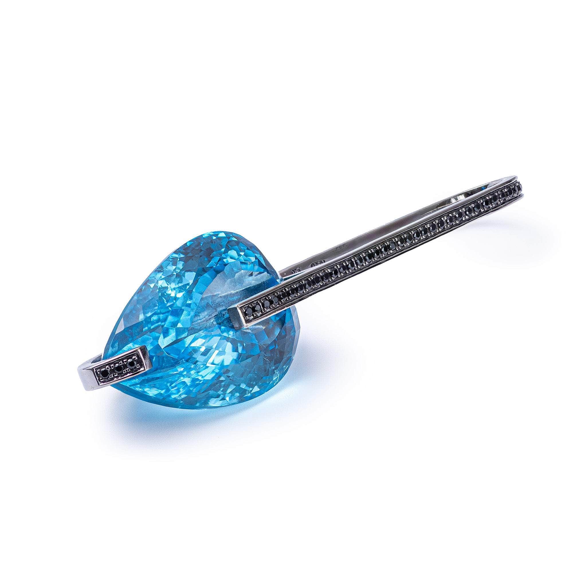 Tuli Blue Topaz and Spinel Pendant