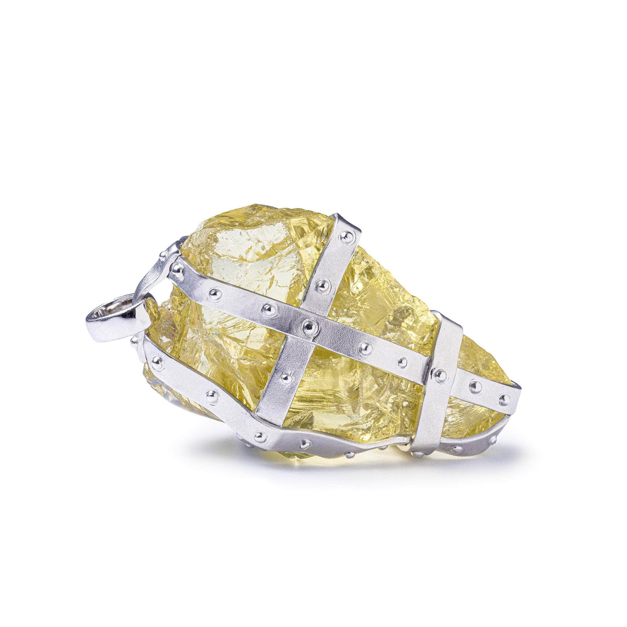 Eld Rough Lemon Quartz Pendant